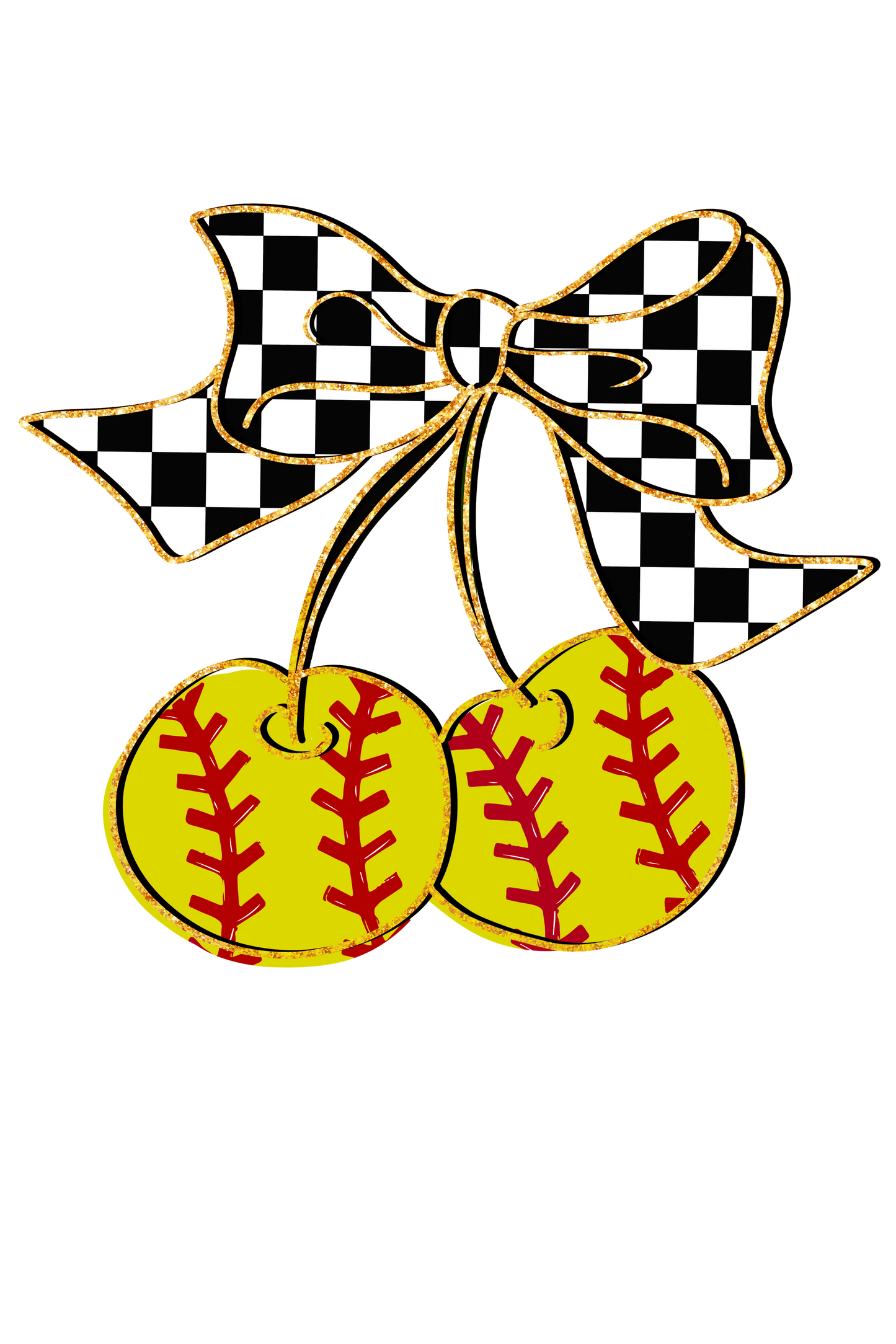 Softball Bow - DTF Transfer