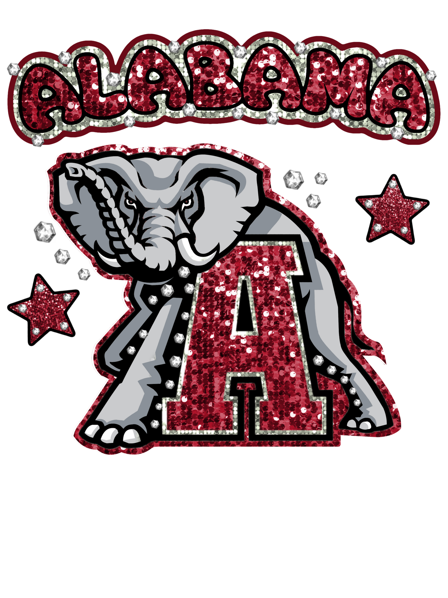 Sparkly Alabama & Elephant