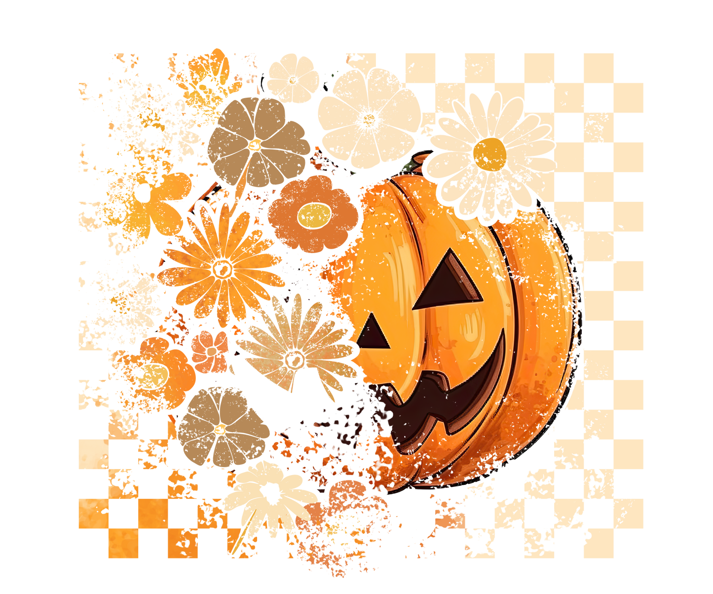 Fall Flowers & Pumpkin