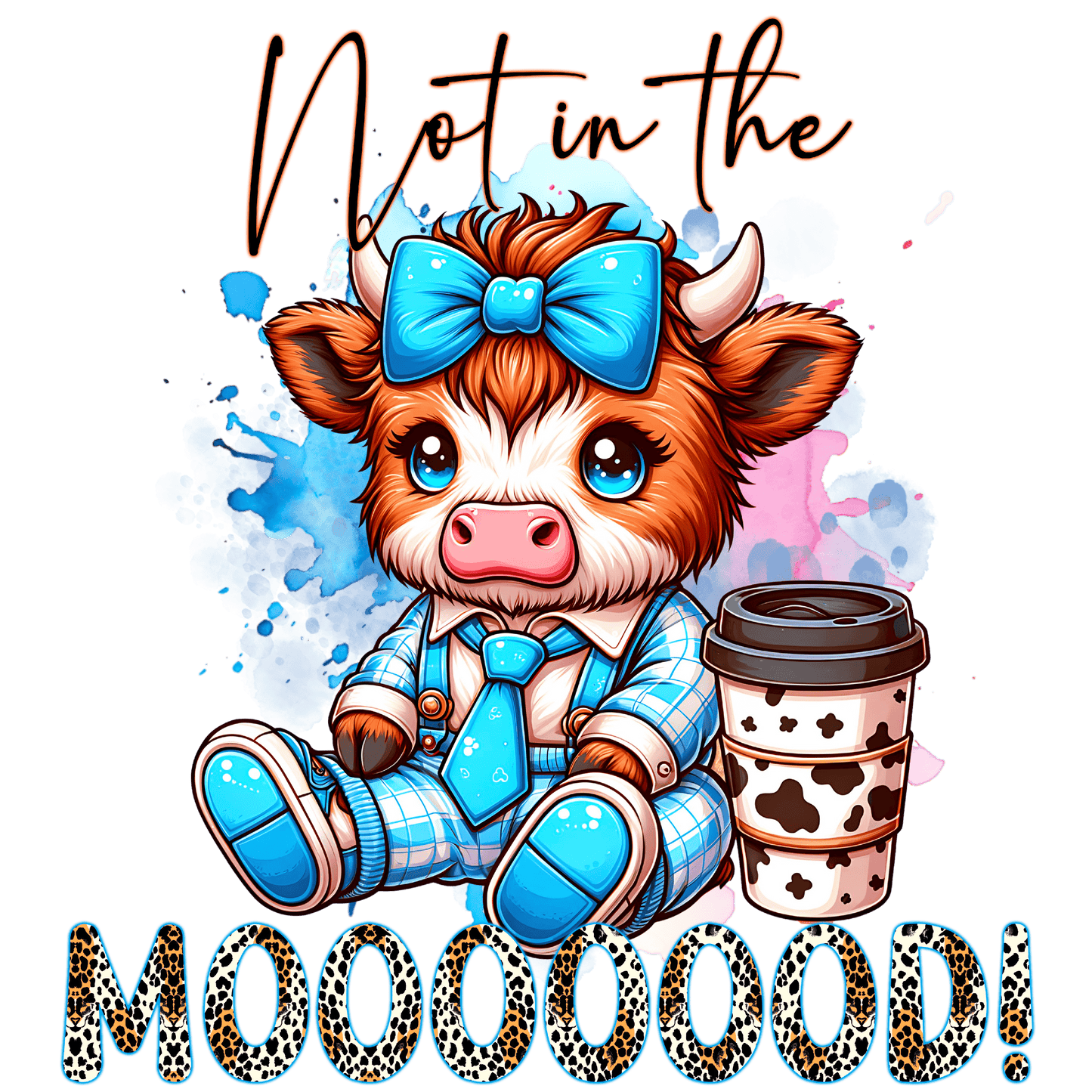 Not In The Moooood - Highland Heifer