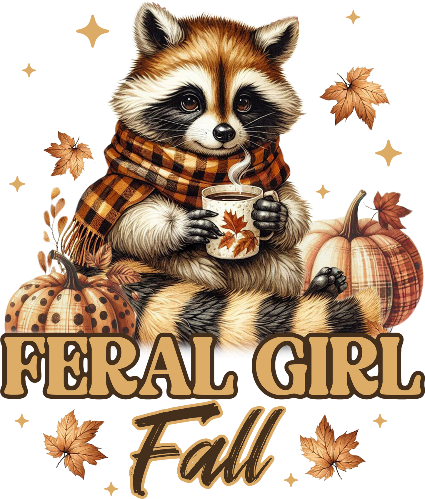 Feral Girl Fall Racoon