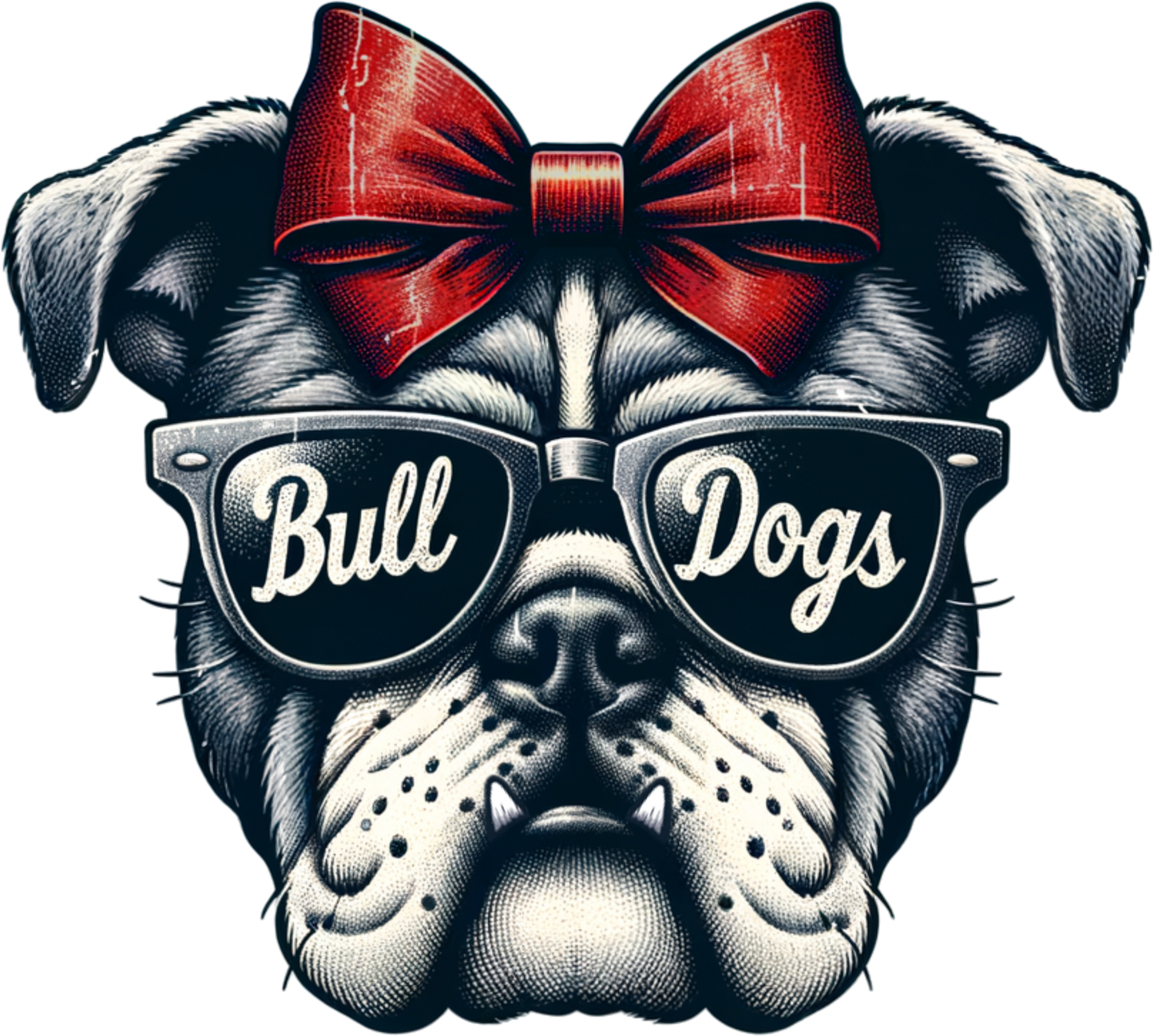 Bulldogs Red Bow