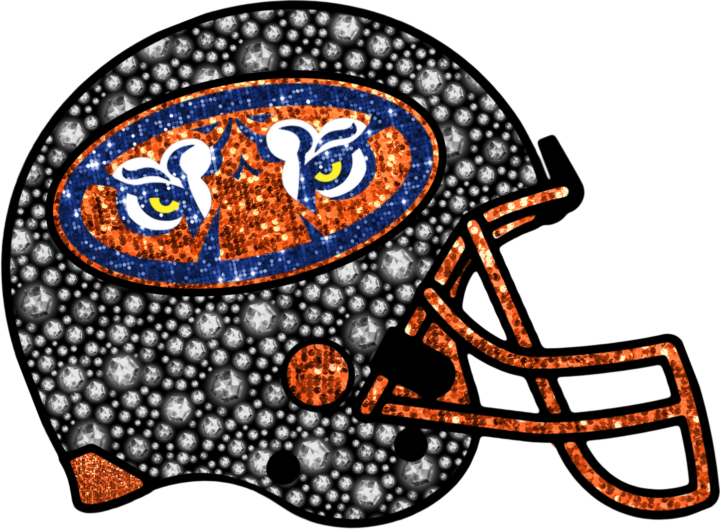 Auburn Tigers Rhinestone Helmet
