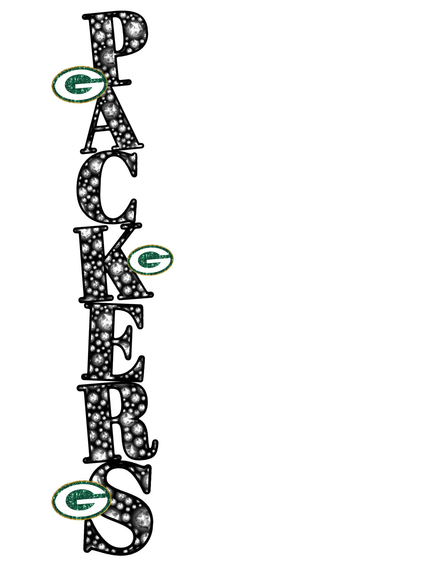 Green Bay Packers Rhinestone Helmet & Sleeve
