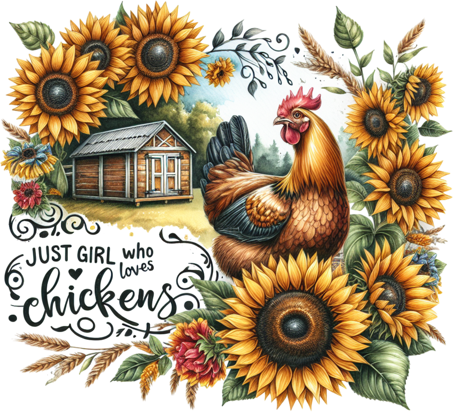 Just A Girl Who Loves Chickens