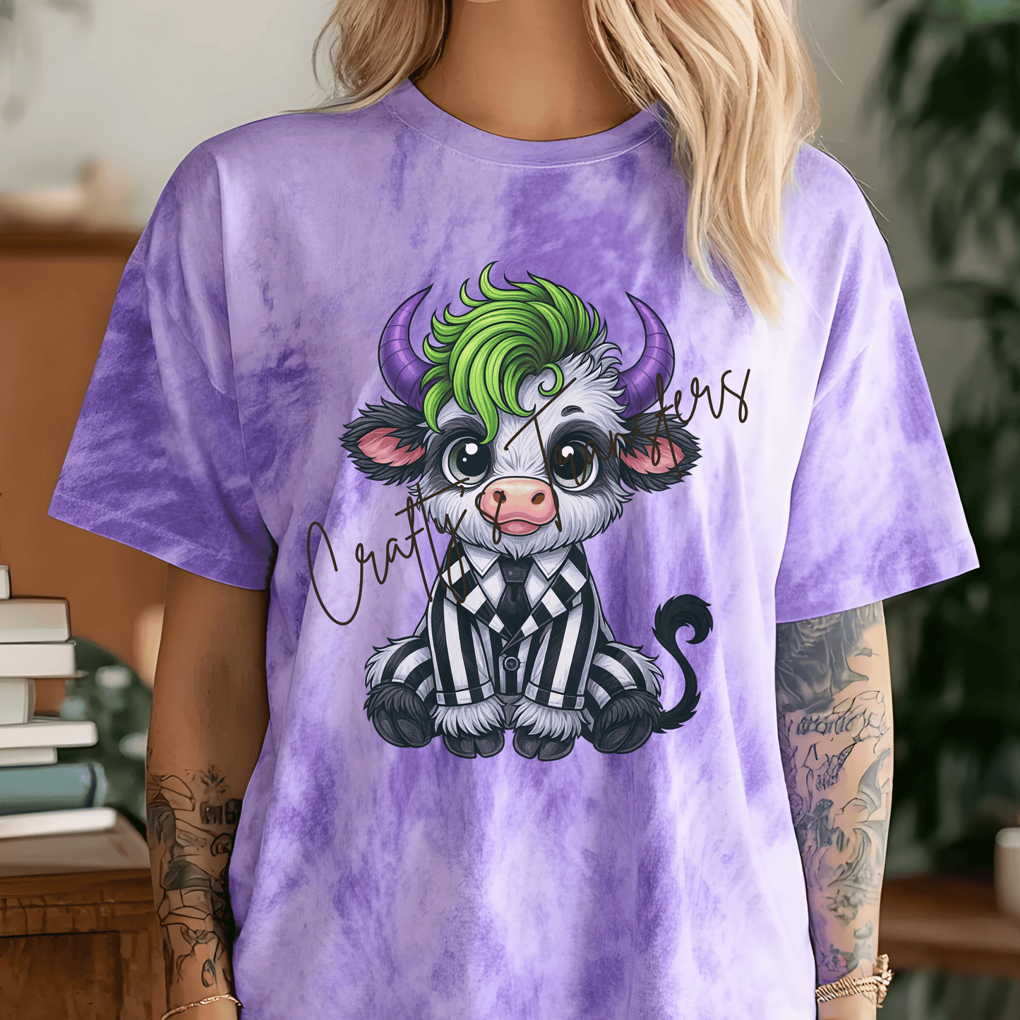 Little Monsters DTF Transfer | Cute Halloween Cow Graphic Transfer | Spooky Highland Cow Shirt Design | Halloween Boutique Transfer