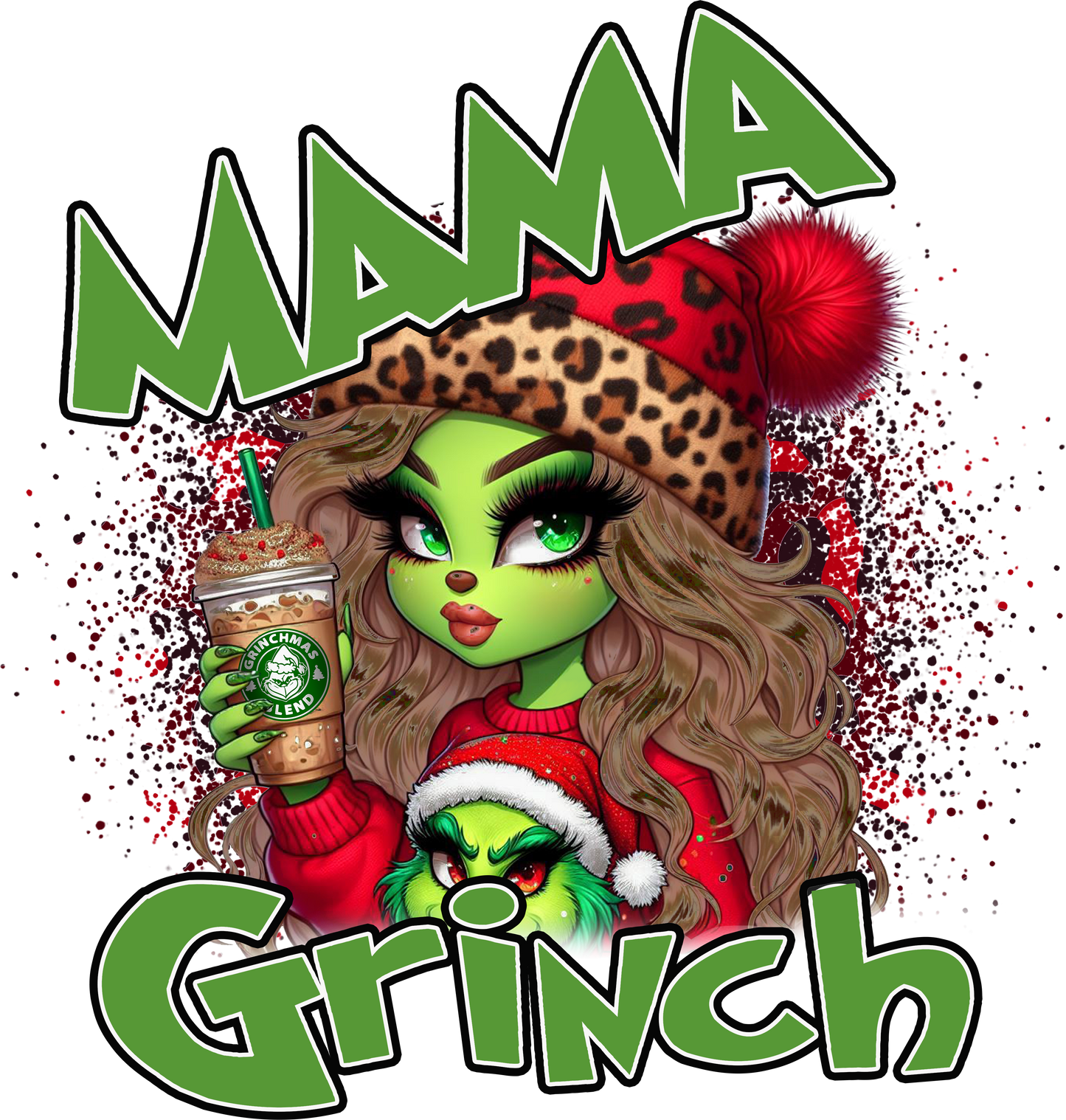 Mama Grinch Dark Hair