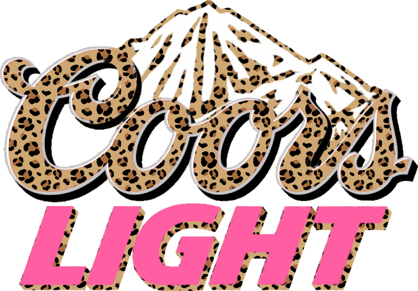 Coors Light Cheetah Print & Pink