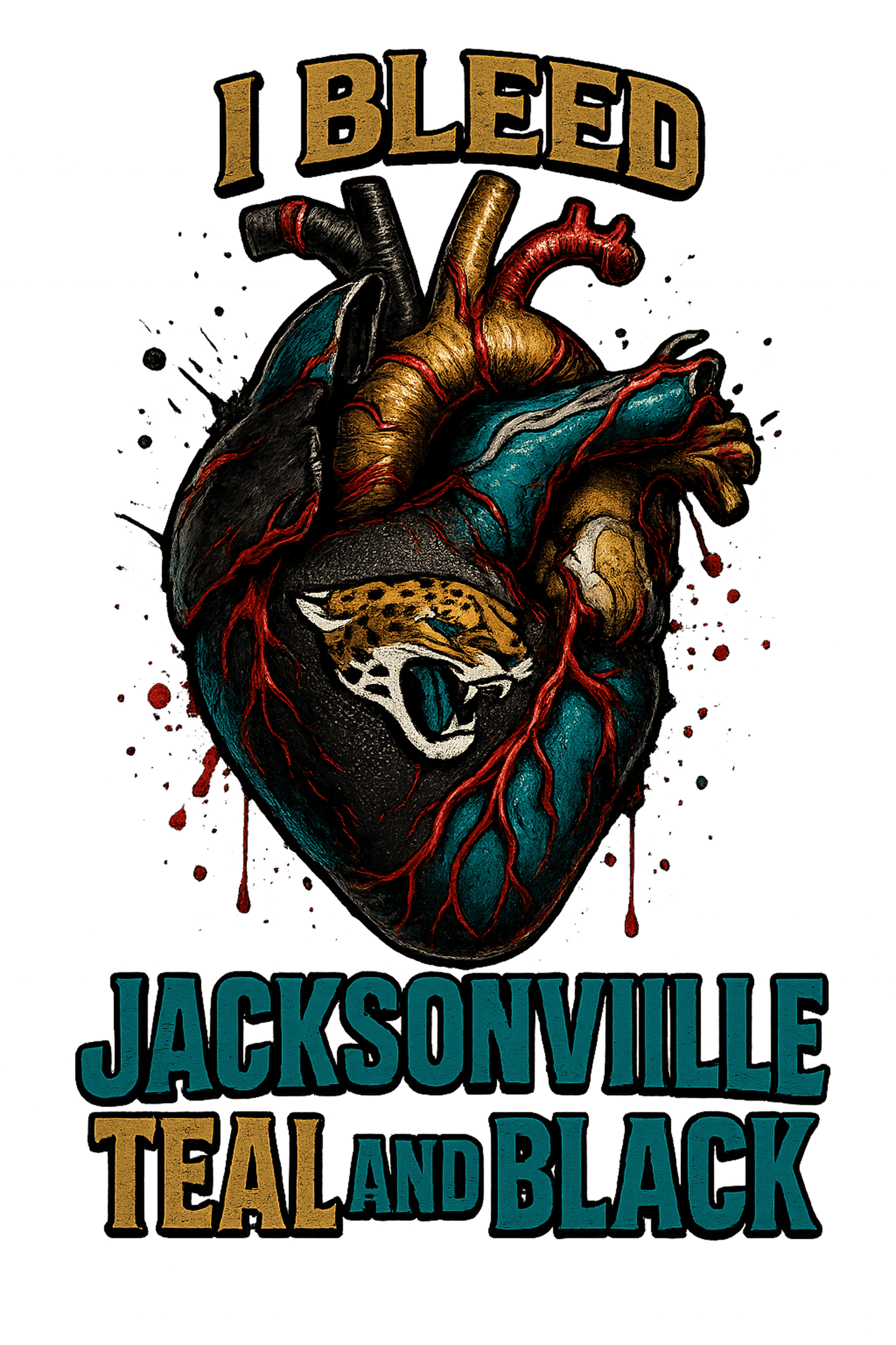 I Bleed Teal & Black - Jacksonville