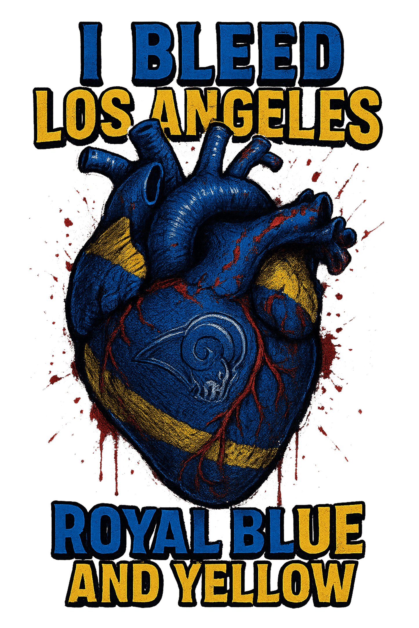 I Bleed Royal Blue & Yellow - Los Angeles R