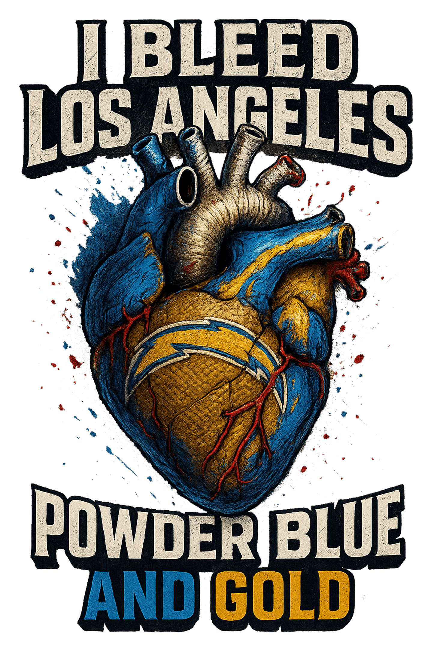I Bleed Powder Blue & Gold - Los Angeles C