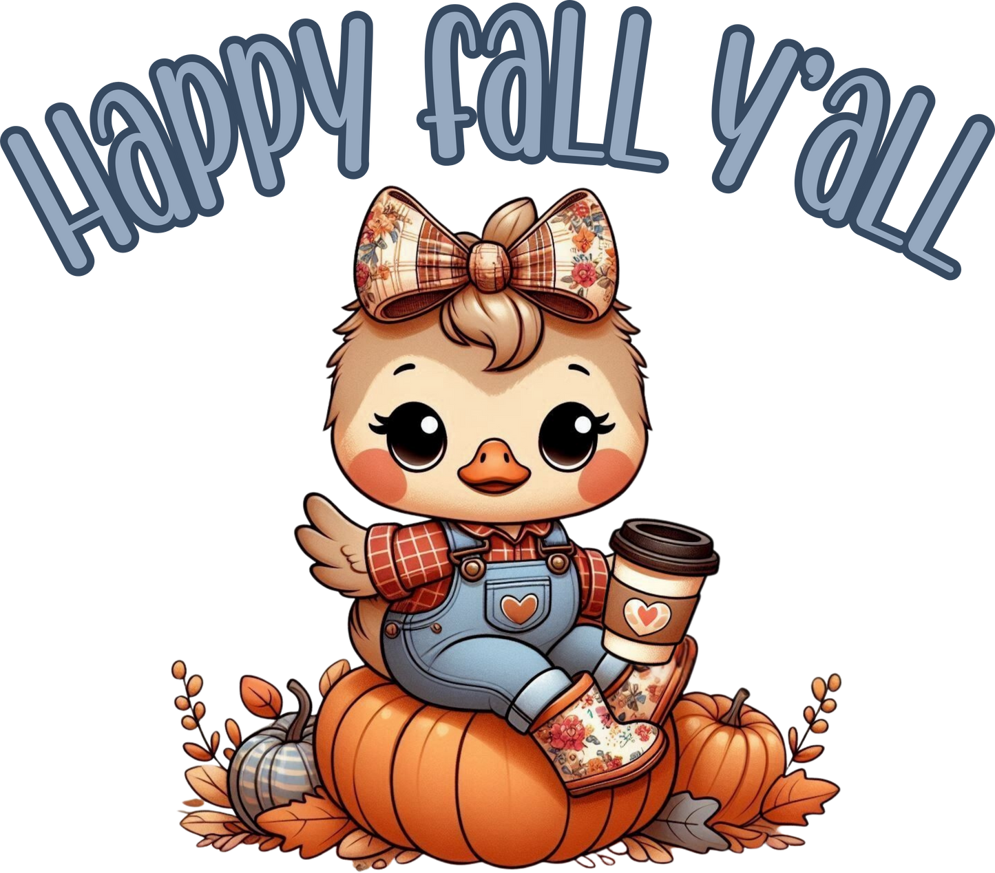 Happy Fall Y'all Cute Duck