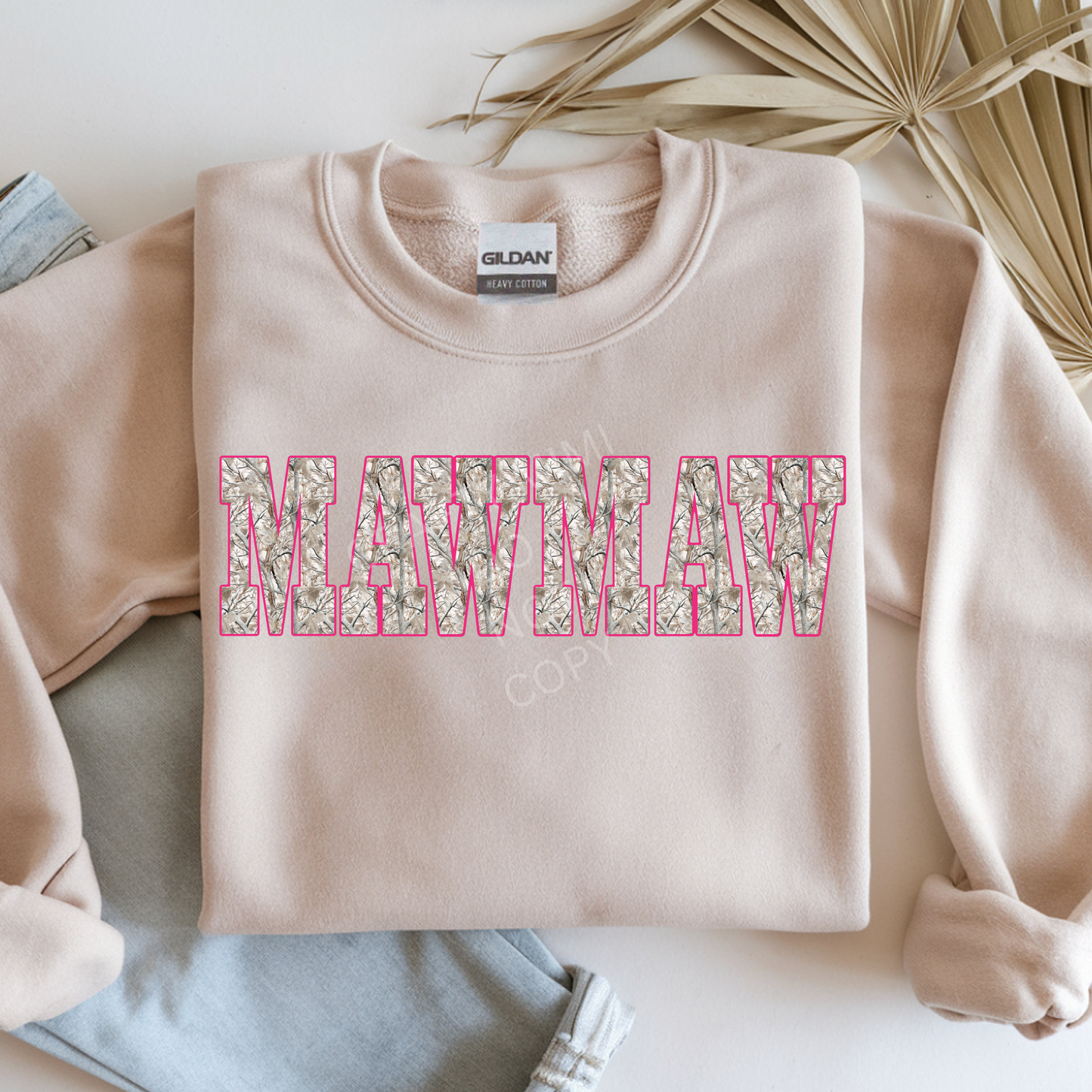 Western Camo Pink Outline - Mama, Nana, Mimi Options