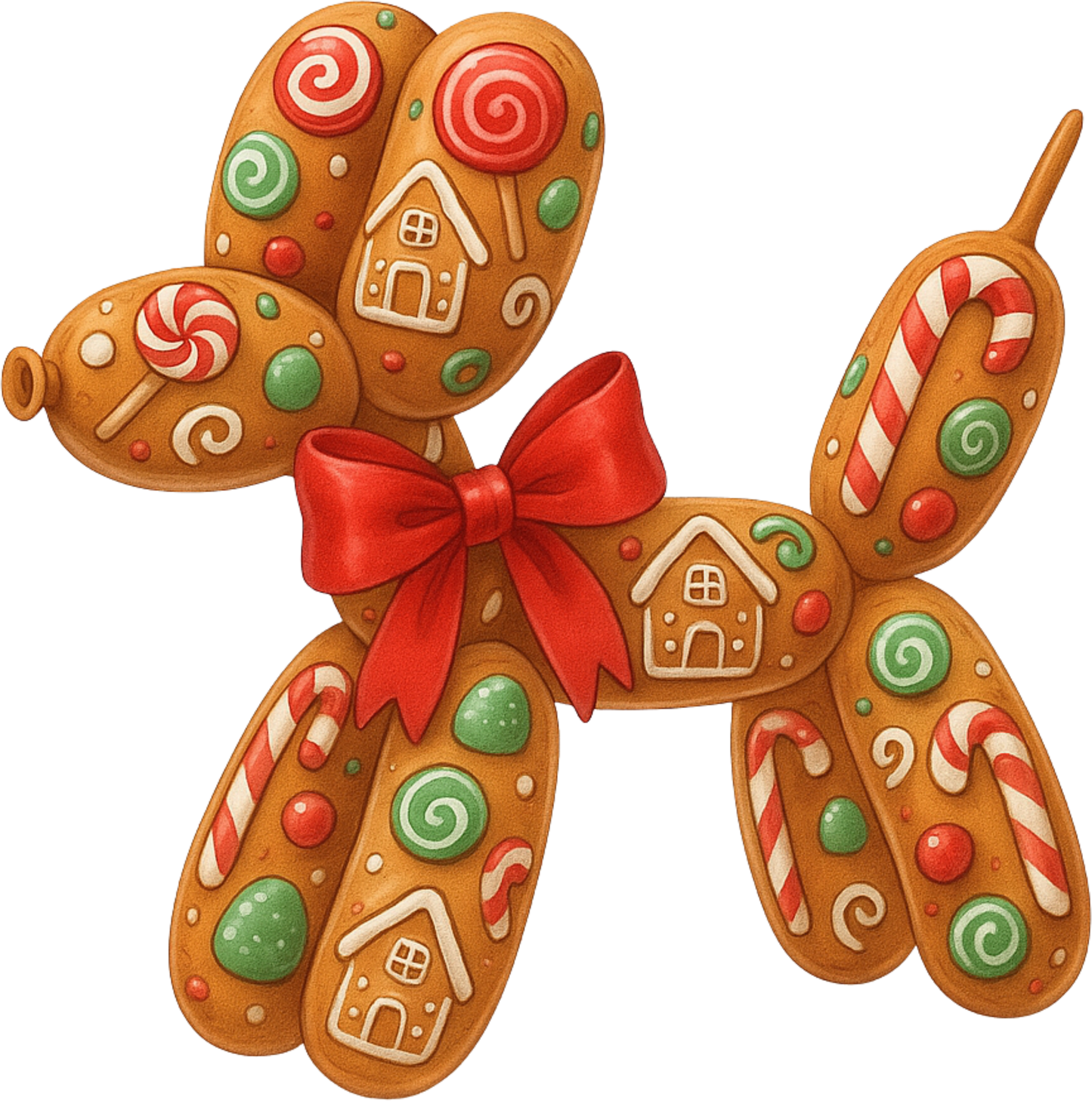 Balloon Dog - Light Brown - Gingerbread