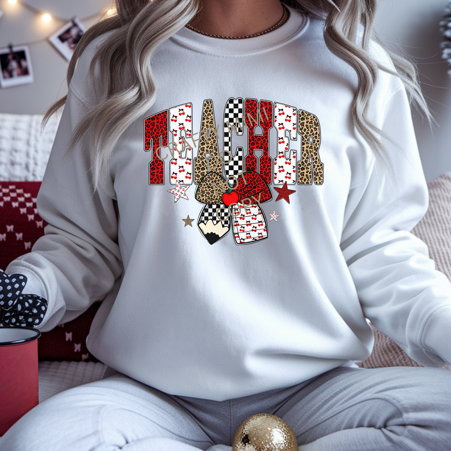 Teacher - Leopard Checker Cherry