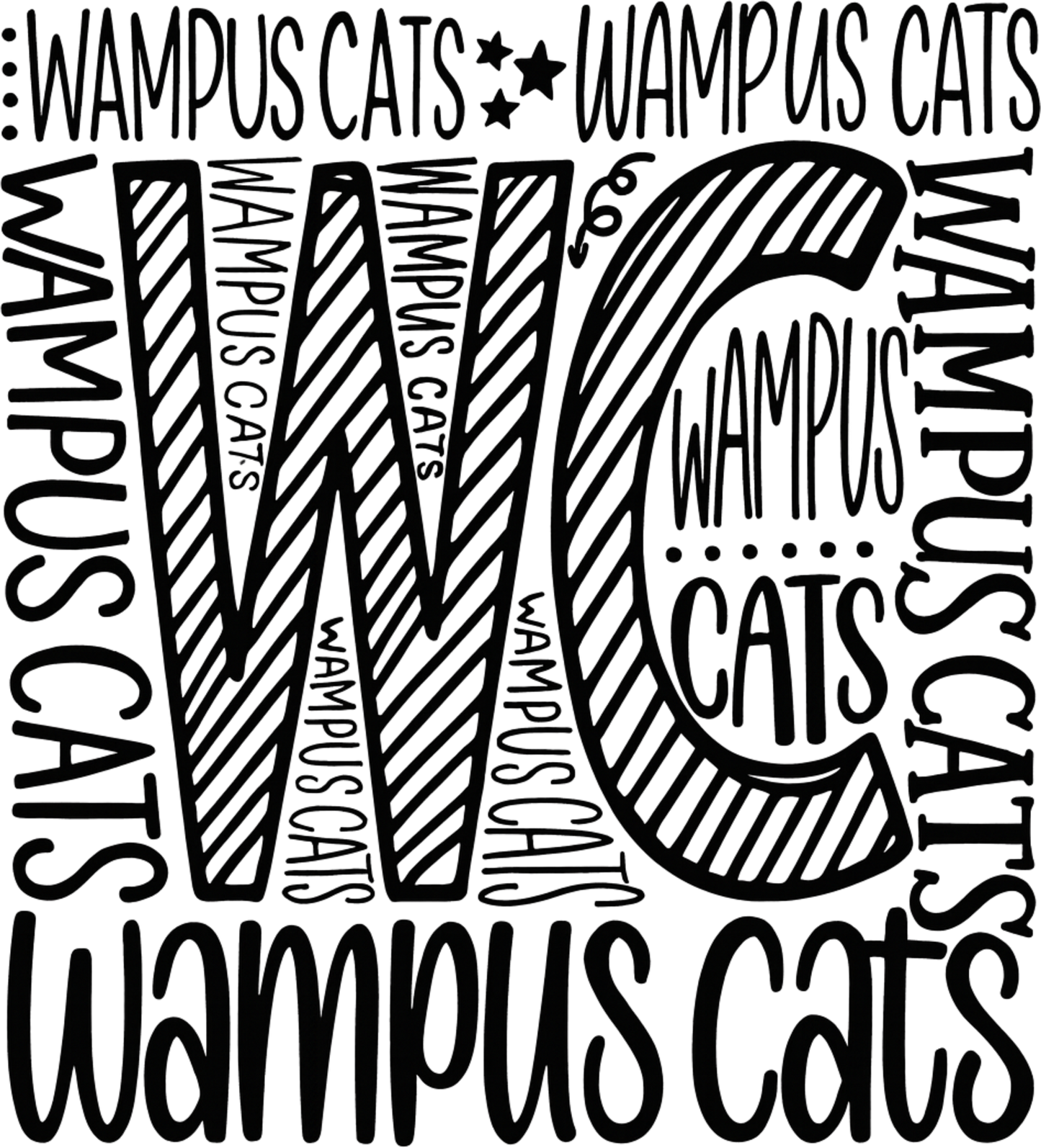 Wampus Cats Word Collage