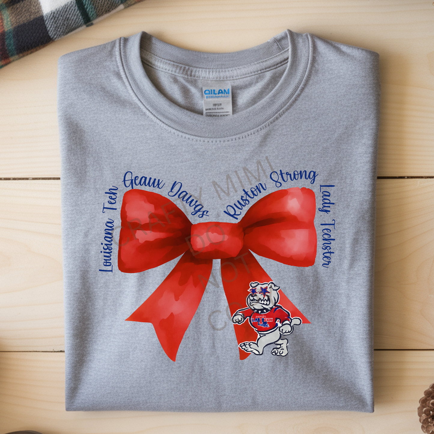 Louisiana Tech Geaux Dawgs - Red Bow
