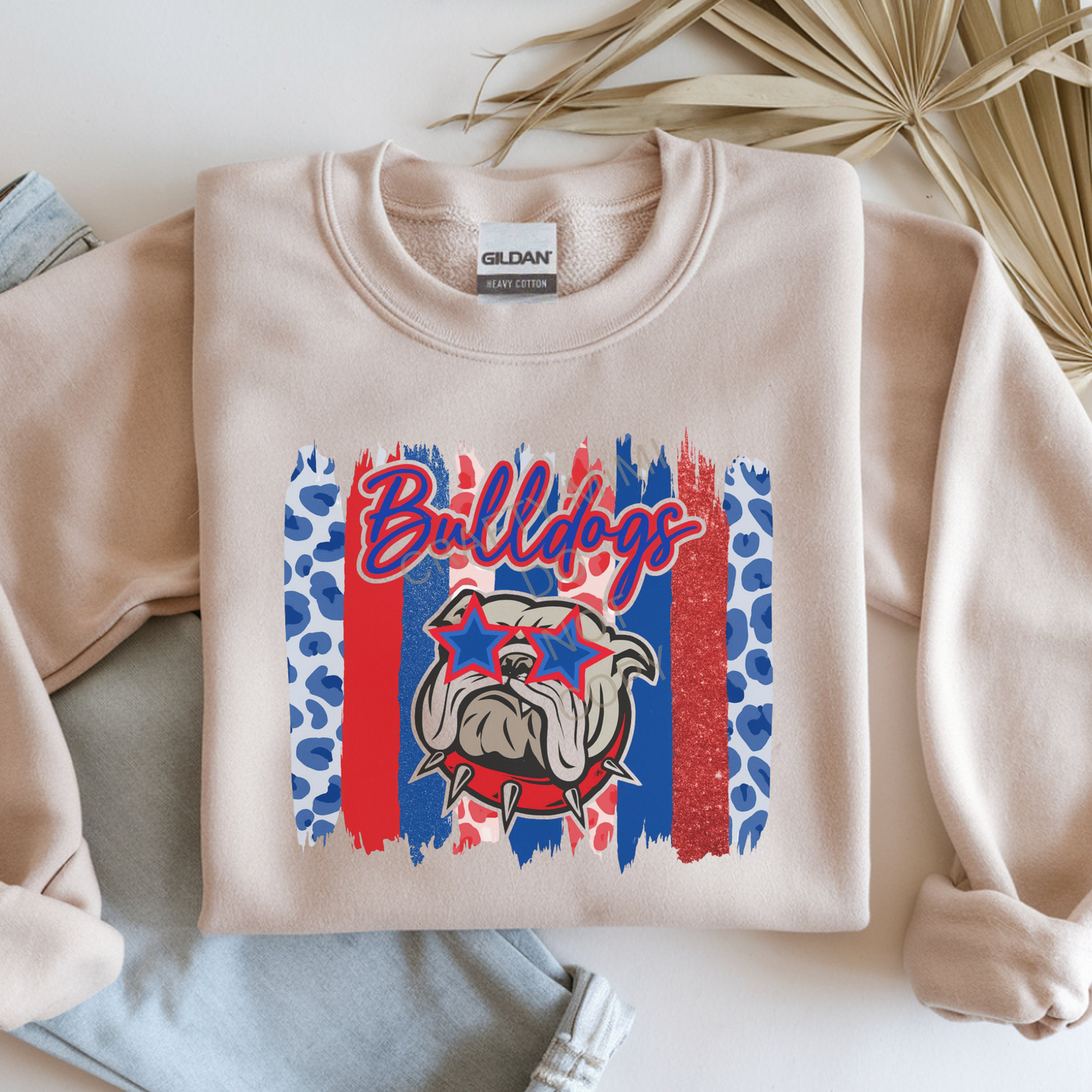 Bulldogs - Red White & Blue Paint Swatch