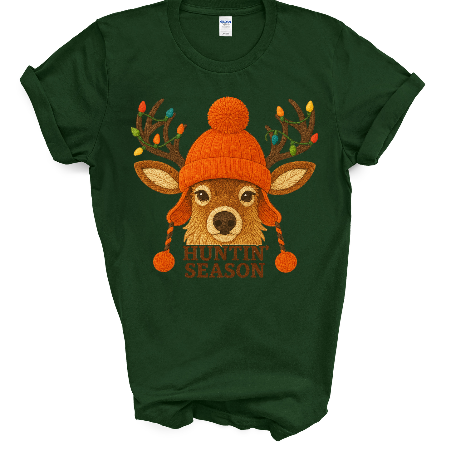 It's Huntin' Season - Orange Hat Yarn Deer