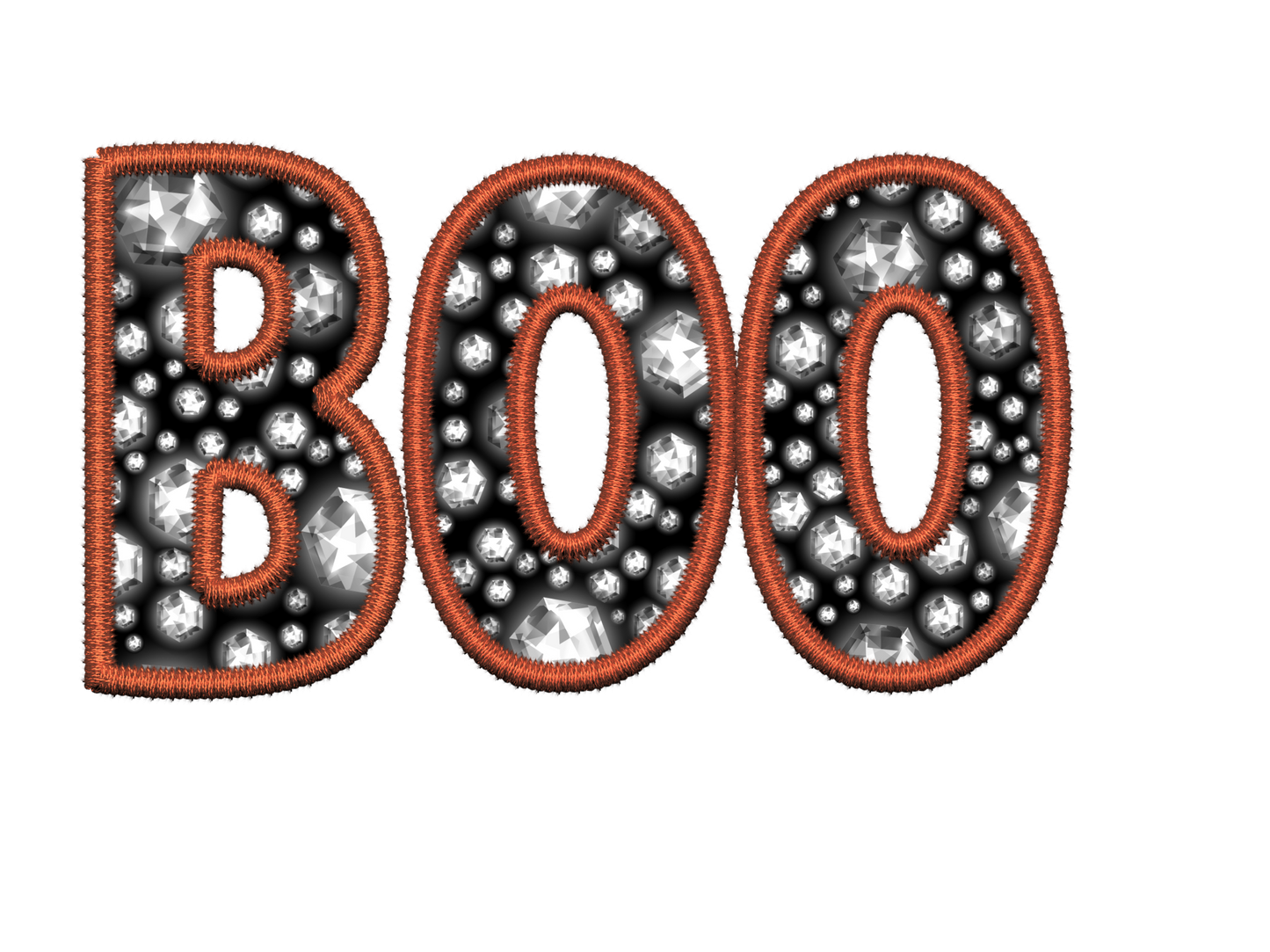 Boo Faux Embroidery