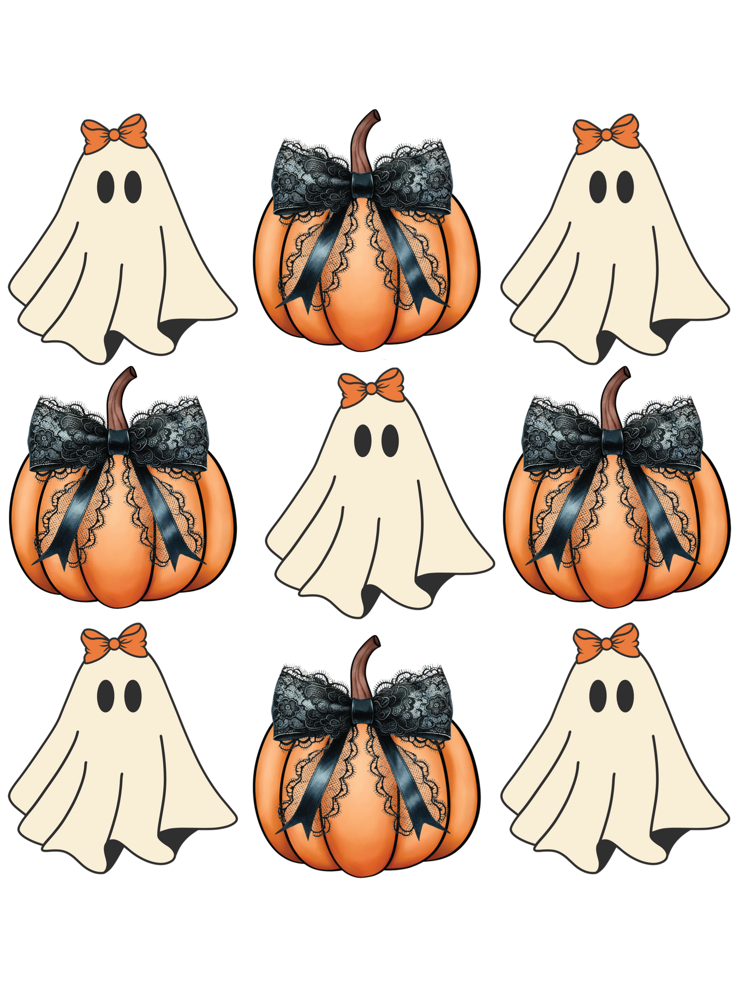 Ghost Pumpkin Bows