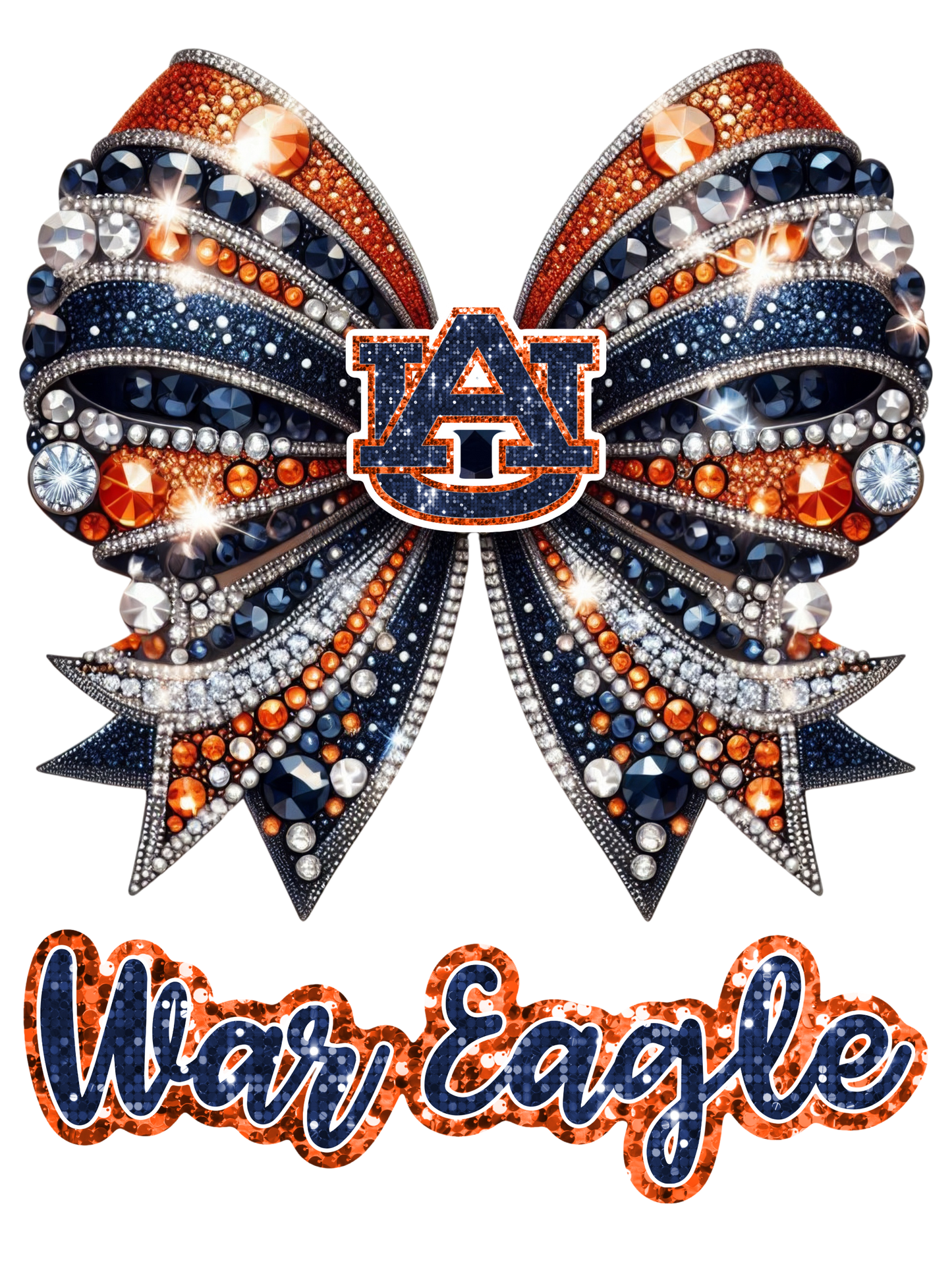 Auburn Bling Bow