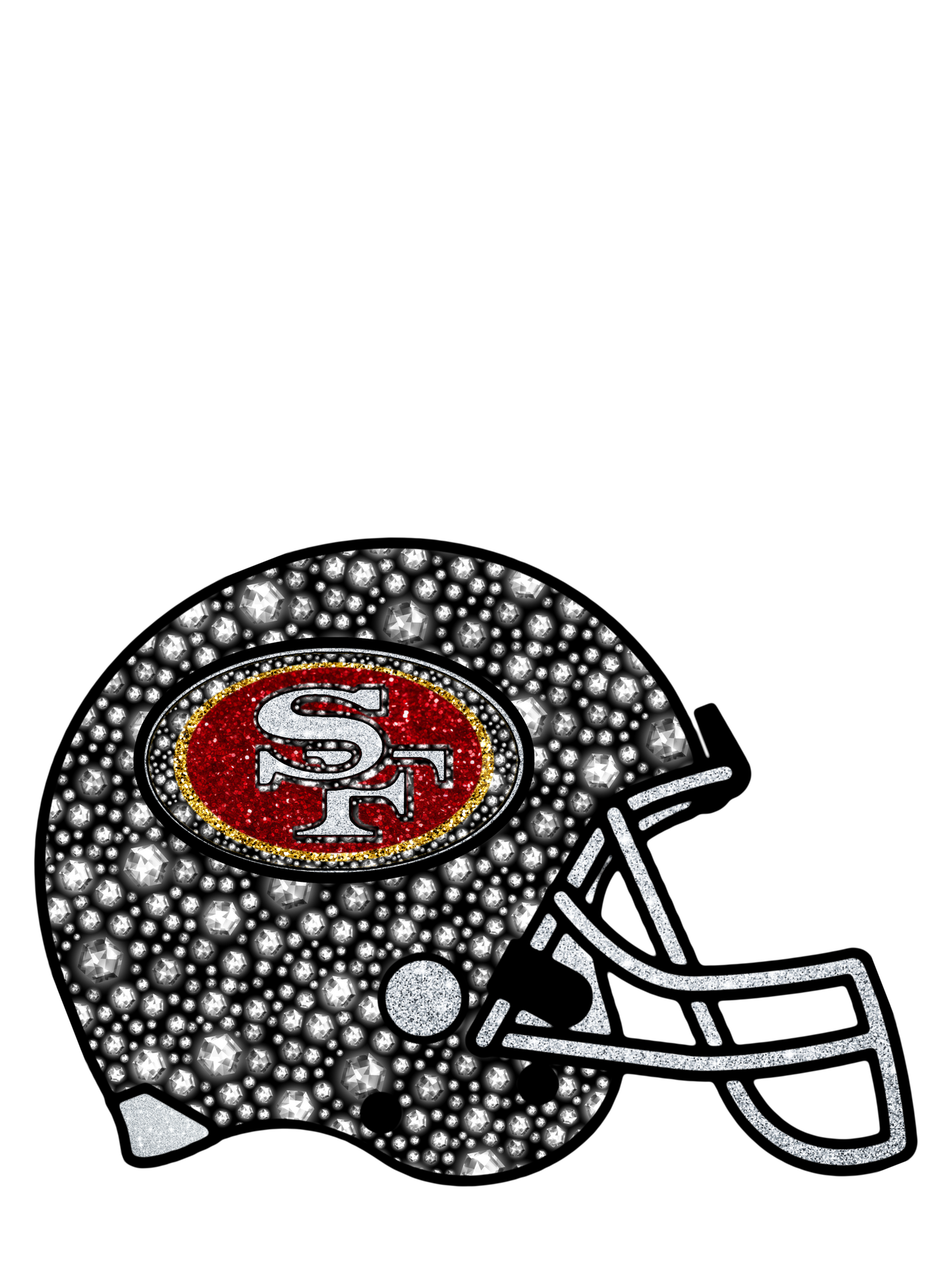 Rhinestone San Francisco 49ers Helmet