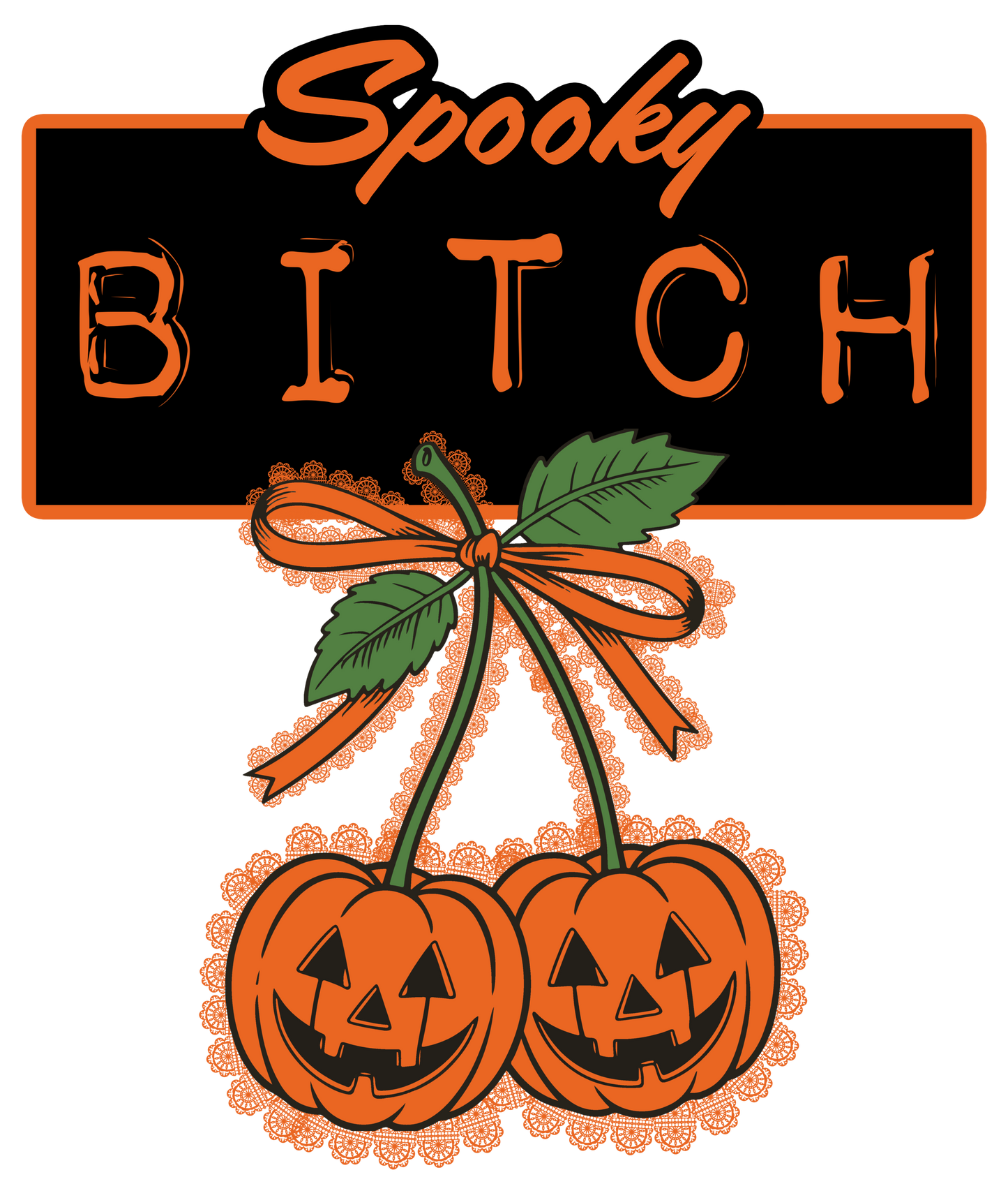 Spooky Bitch Pumpkin Bow