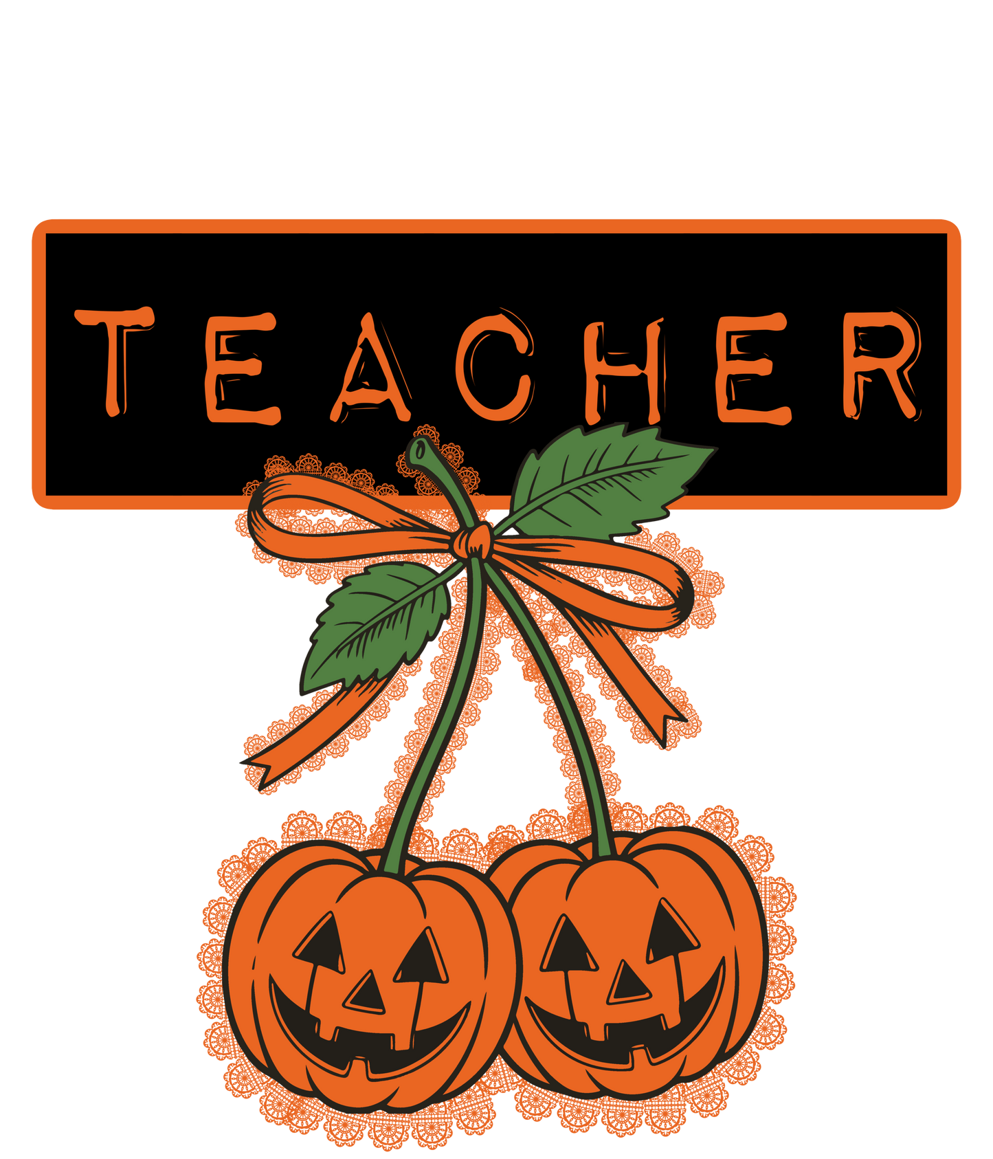 Teacher - Pumpkin Bow