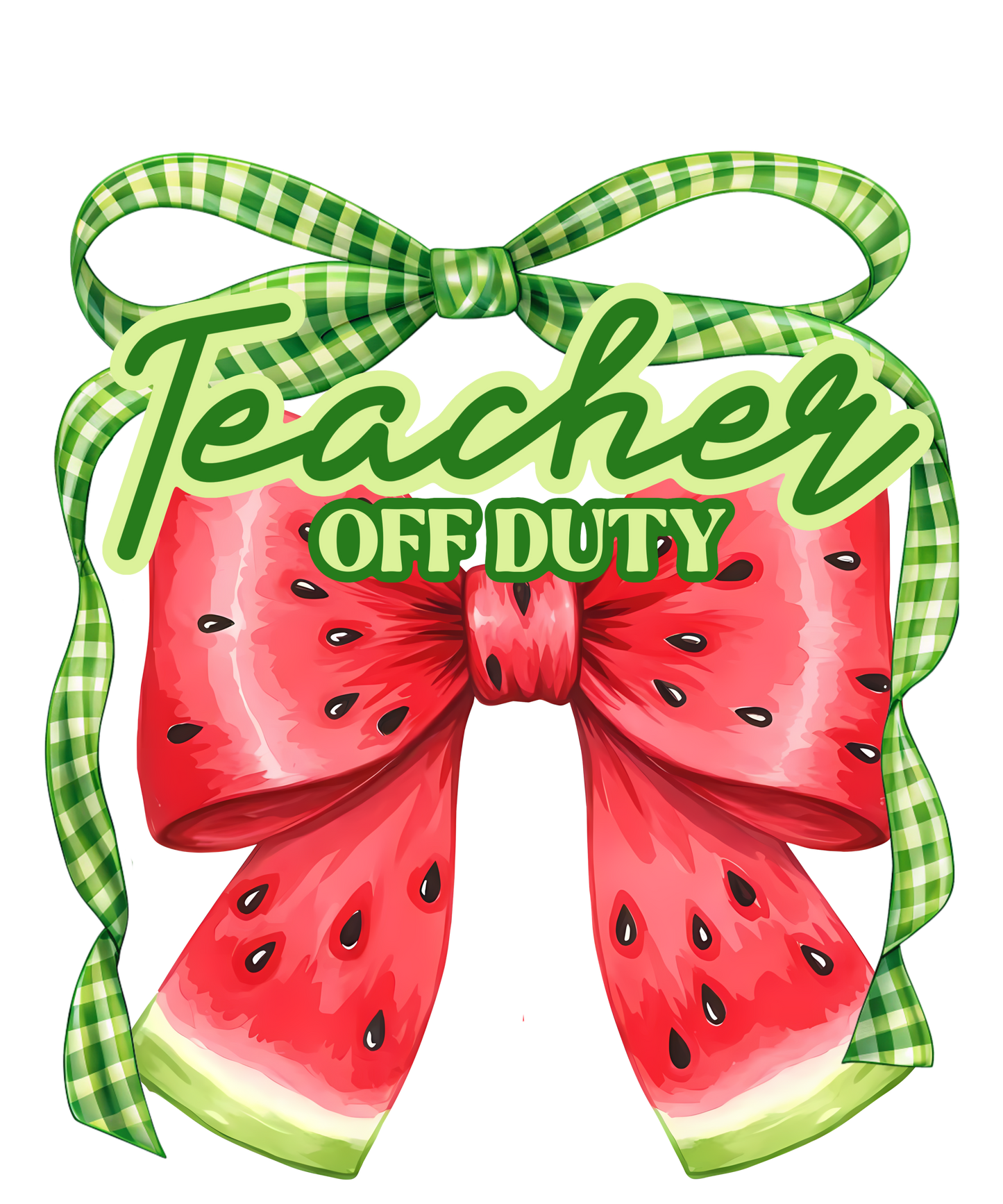 Teacher Off Duty - Watermelon Bow