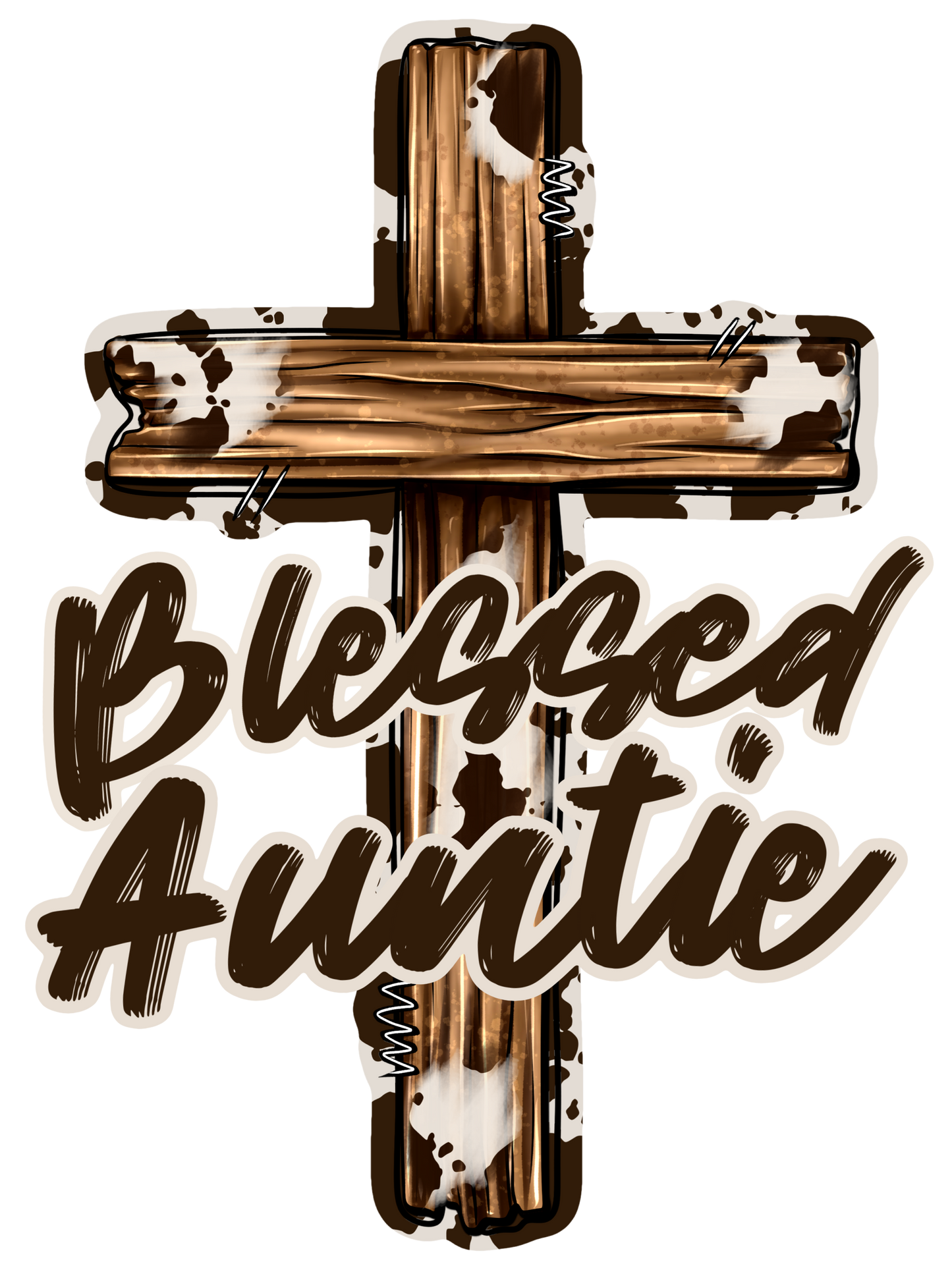 Wooden Cross - Blessed Wifey (Nana, Mimi, Mamaw, Mama, Grandma, Grammy, Gigi, Grammie, Auntie)