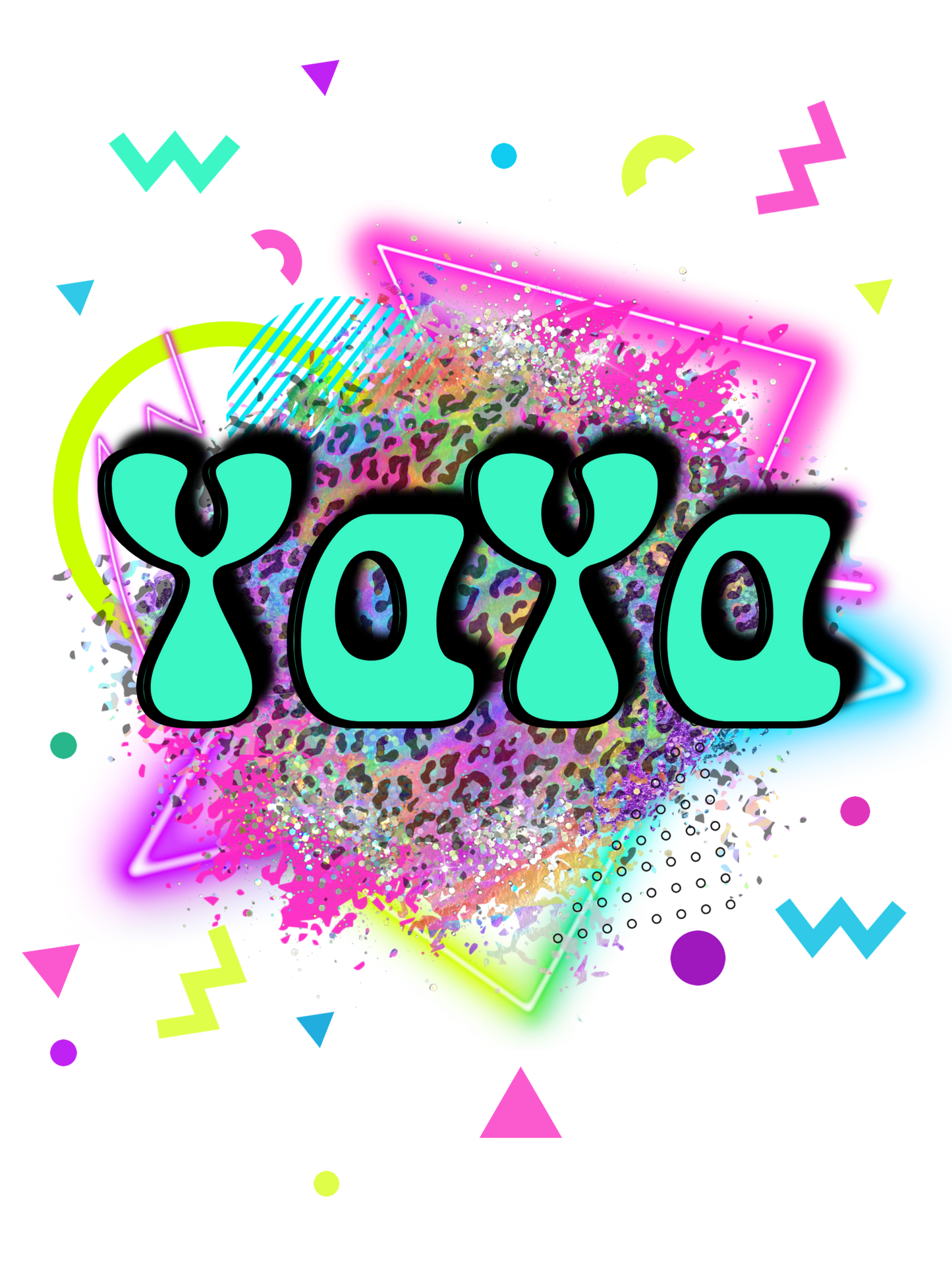 Neon Teal - Abuela, Auntie, Bonus Mama, Gigi, Gram, Grammy, Grandma, Honey, KK, Mama, Mamaw, MawMaw, Mimi, Mini, Sister, Wifey, Yaya