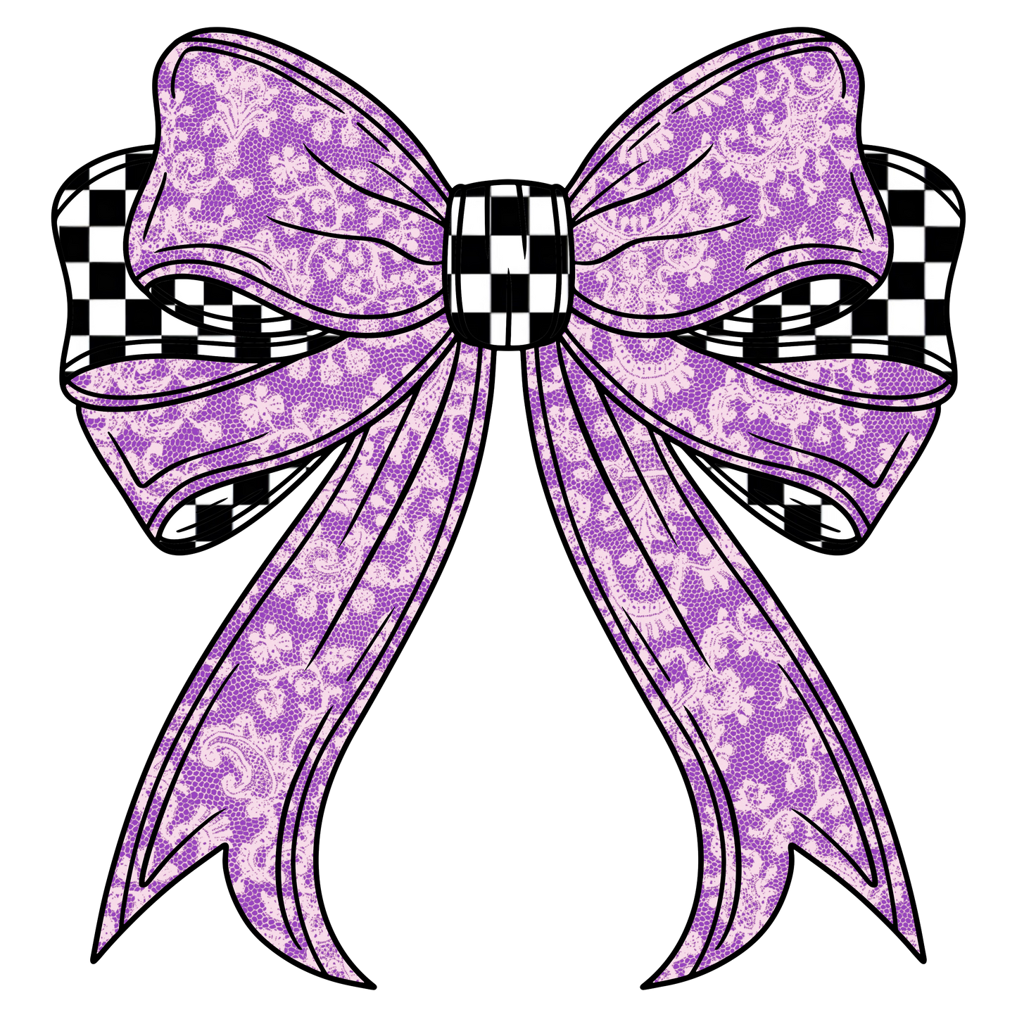 Purple Lace Bow