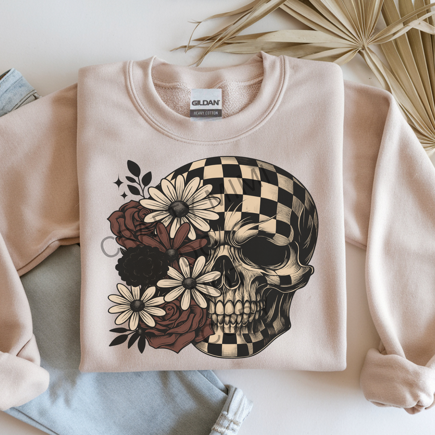 Skull Browns & Tans with Flowers