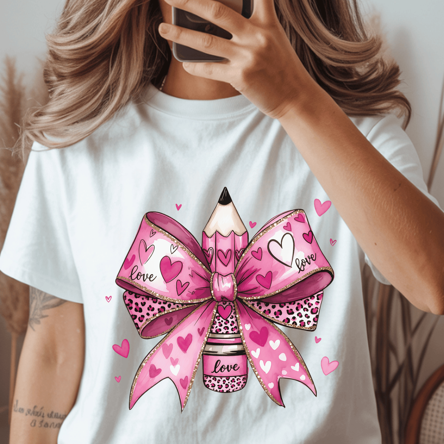 Teacher Valentine Pencil Bow