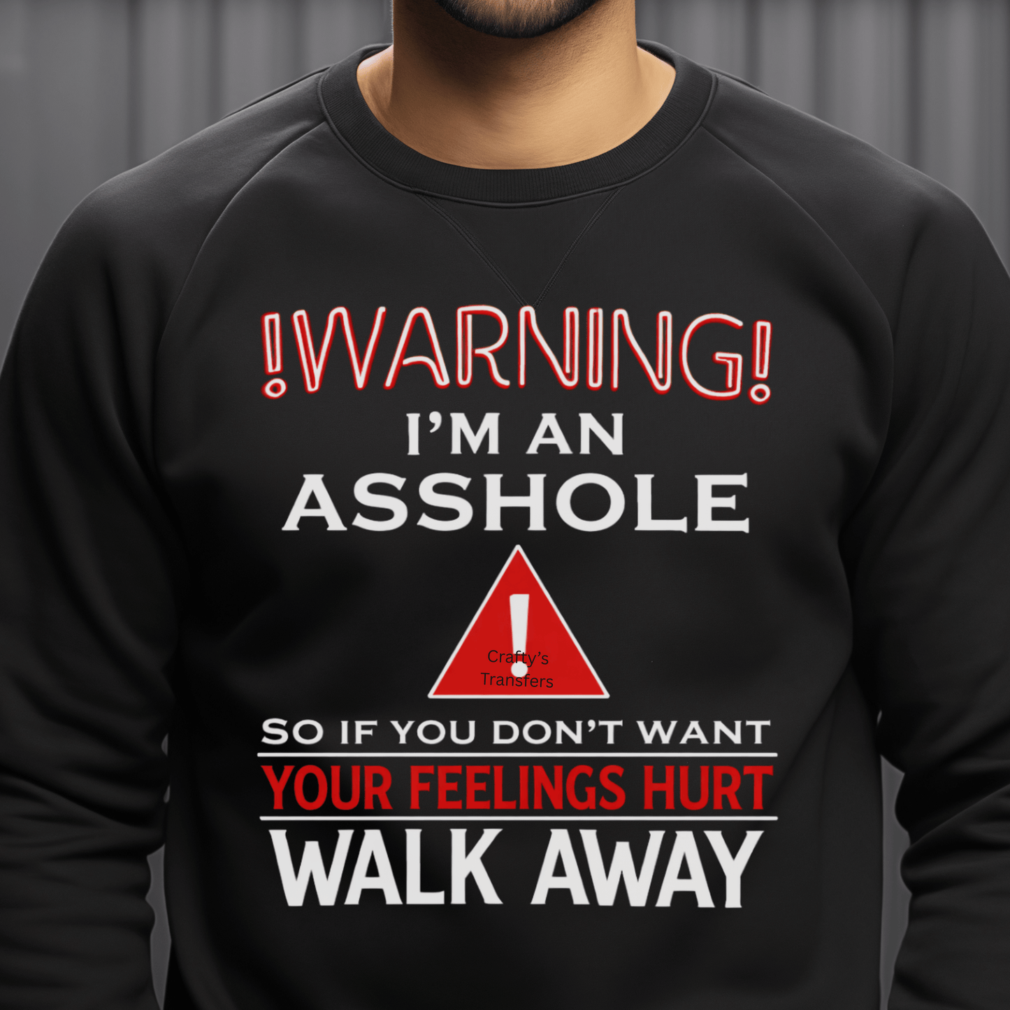 Warning I’m an Ahole – Adult Humor DTF Transfer | Funny Sarcastic Quote Shirt Heat Transfer**