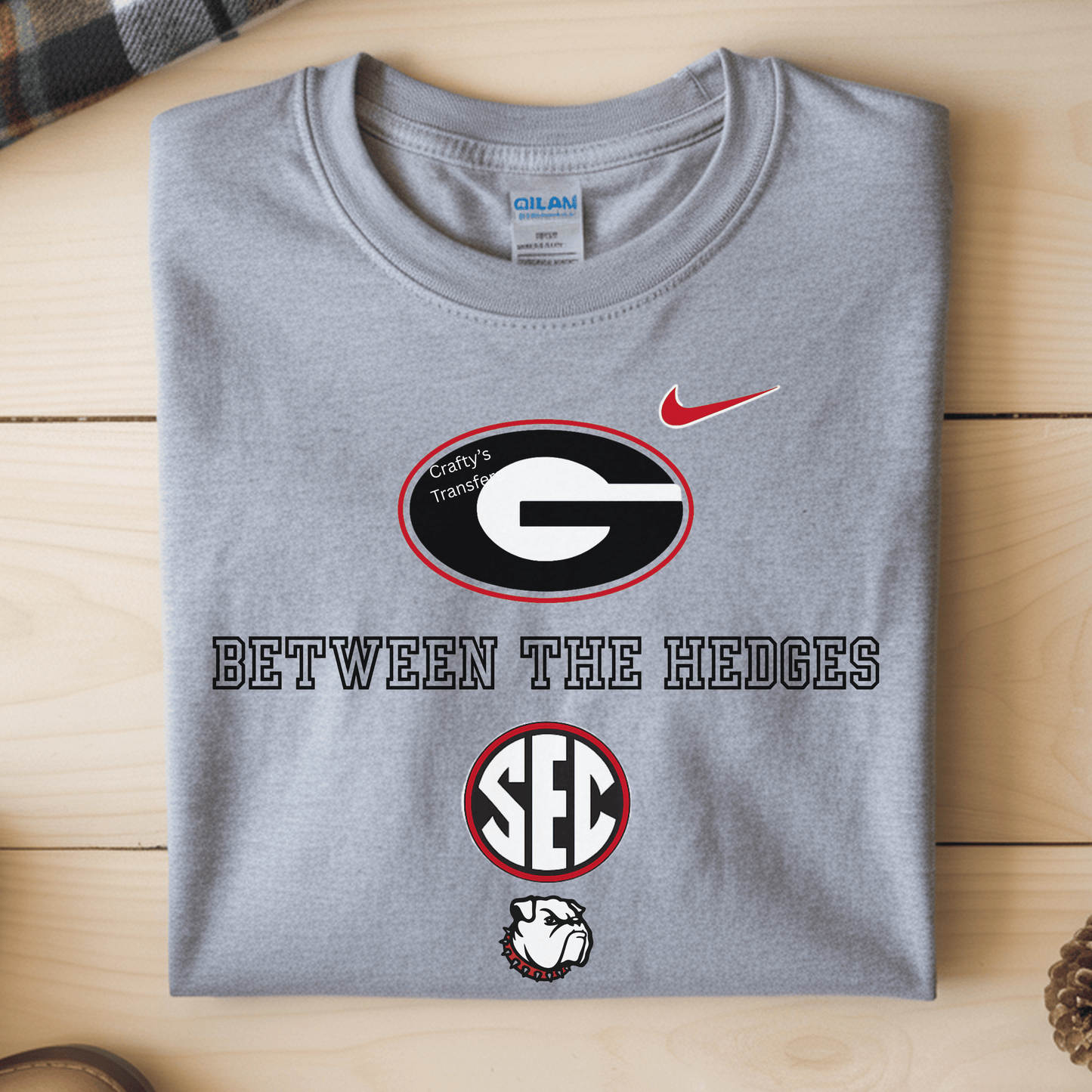 Georgia Football Stack DTF Shirt Transfer | Bulldogs Fan College Game Day Design