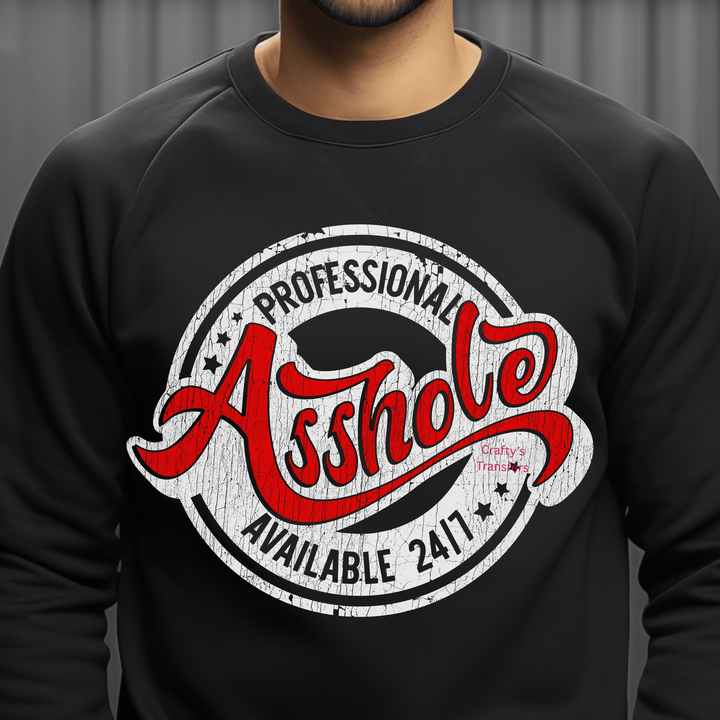 Professional Asshole DTF Transfer – Funny Adult Humor Shirt Transfer – Available 24/7 Heat Press Design