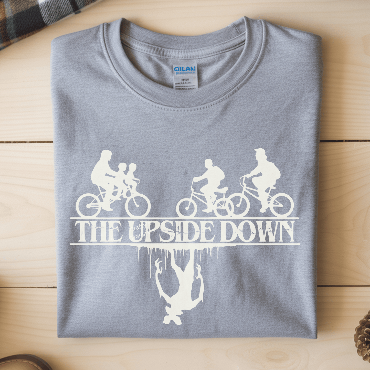 The Upside Down DTF Shirt Transfer – Retro Bike Silhouette Graphic | Ready to Press Heat Transfer