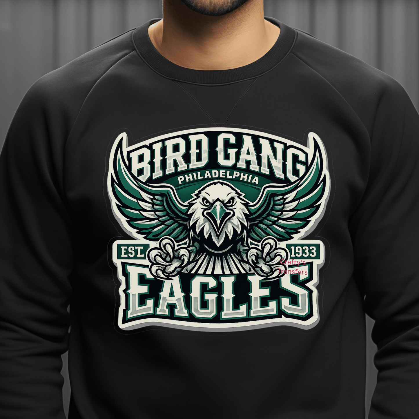 Bird Gang Philadelphia Eagles DTF Transfer | Philly Football Eagle Heat Transfer | Ready to Press DTF Design