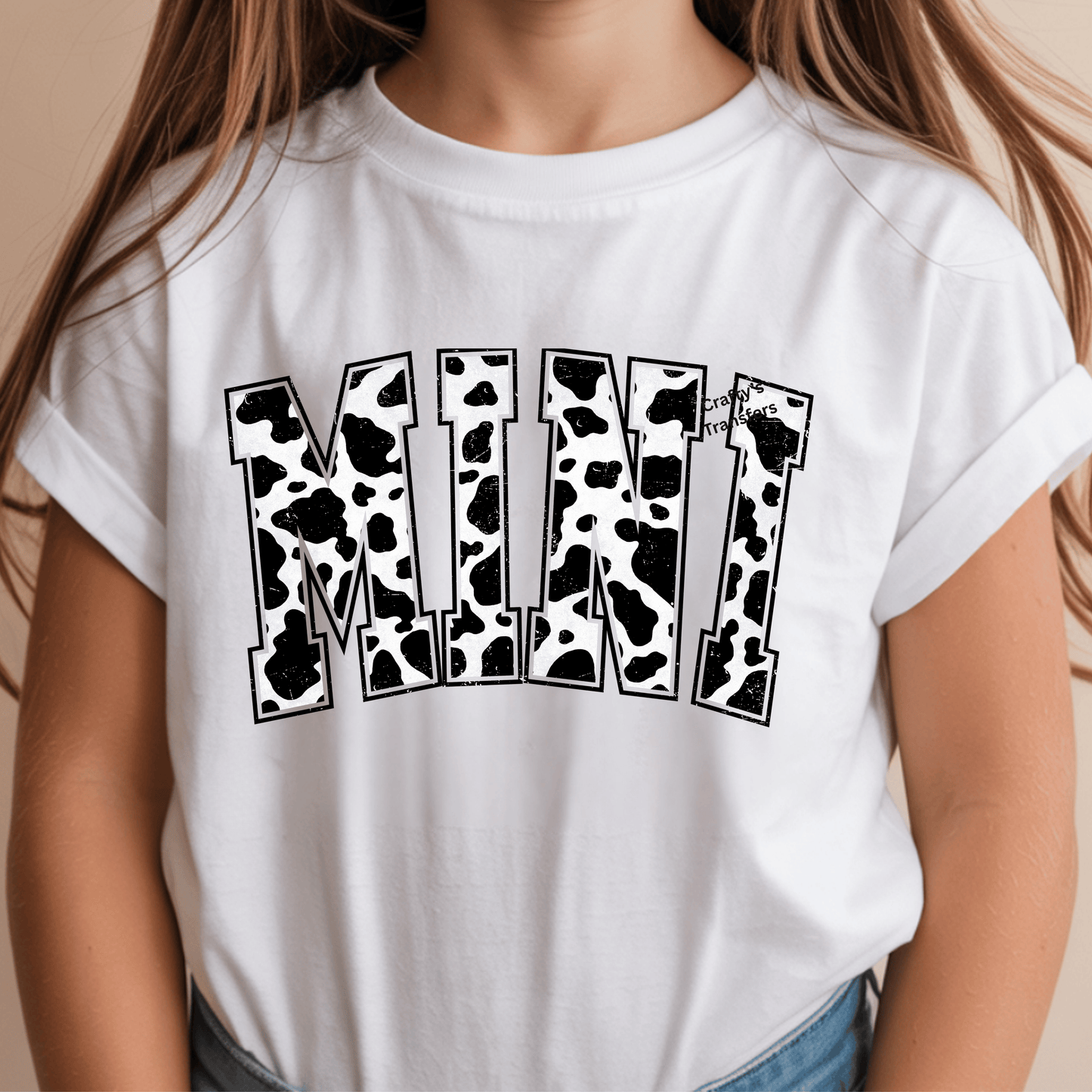 Mama & Mini Cow Print DTF Transfer | Western Mama Leopard Cowhide Design | Ready to Press Heat Transfer