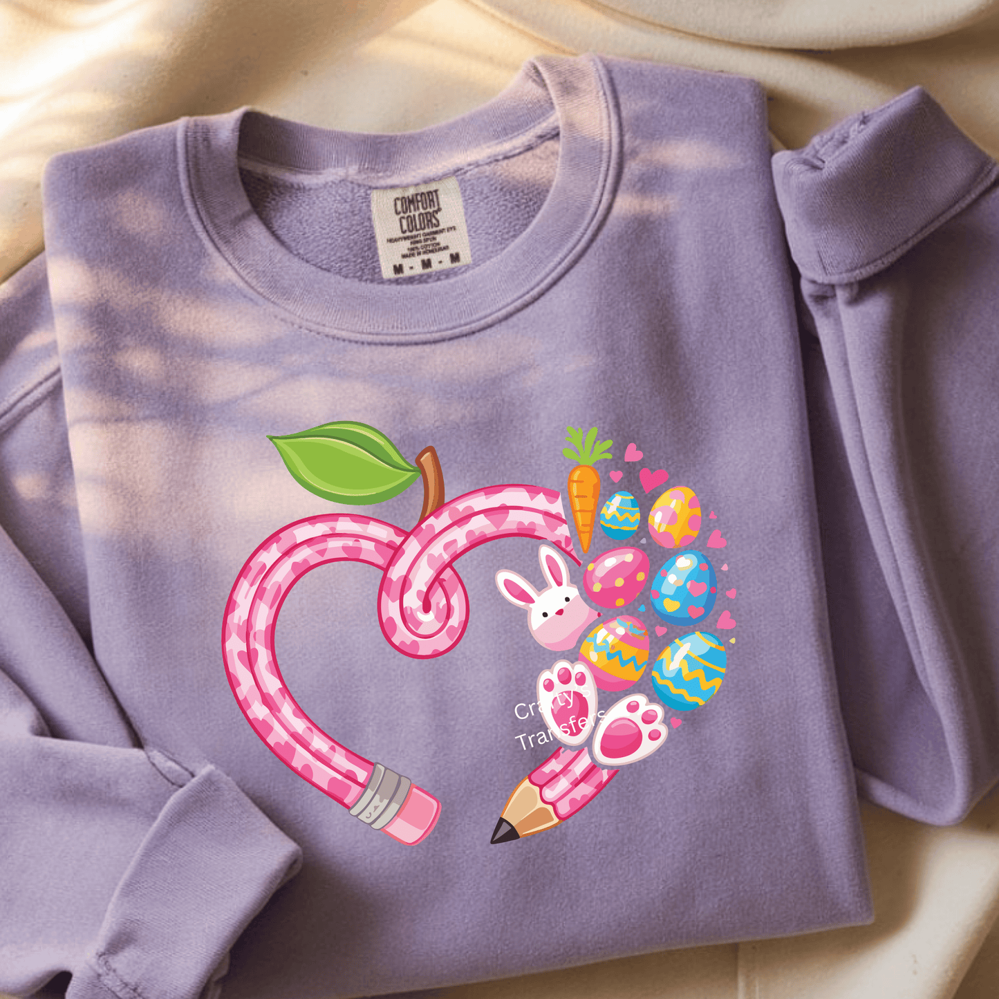 Easter Teacher Pencil Bunny DTF Transfer | Cute Spring Classroom Shirt Design | Ready to Press