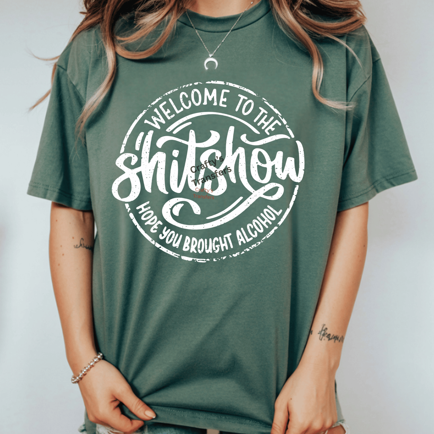 Welcome to the Shitshow DTF Transfer – Funny Party Shirt Design – Hope You Brought Alcohol Heat Press Transfer