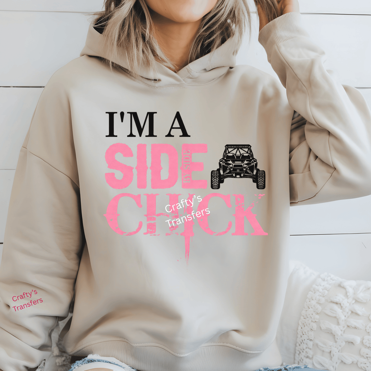 I’m a Side Chick DTF Transfer – Pink SXS Off Road Shirt Design – Funny UTV Girl Heat Press Transfer