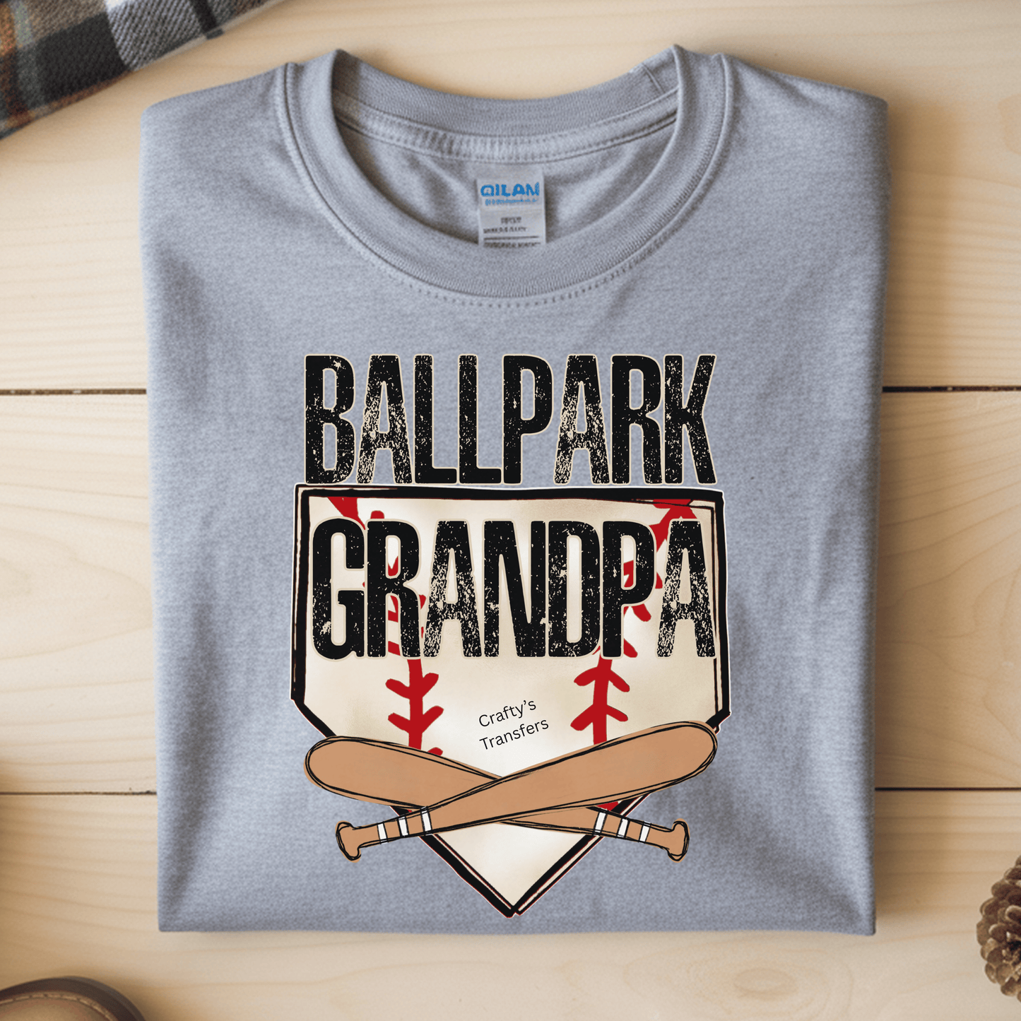 Ballpark Dad Baseball DTF Transfer | Vintage Baseball Dad Shirt Transfer | Sports Dad Heat Press Transfer