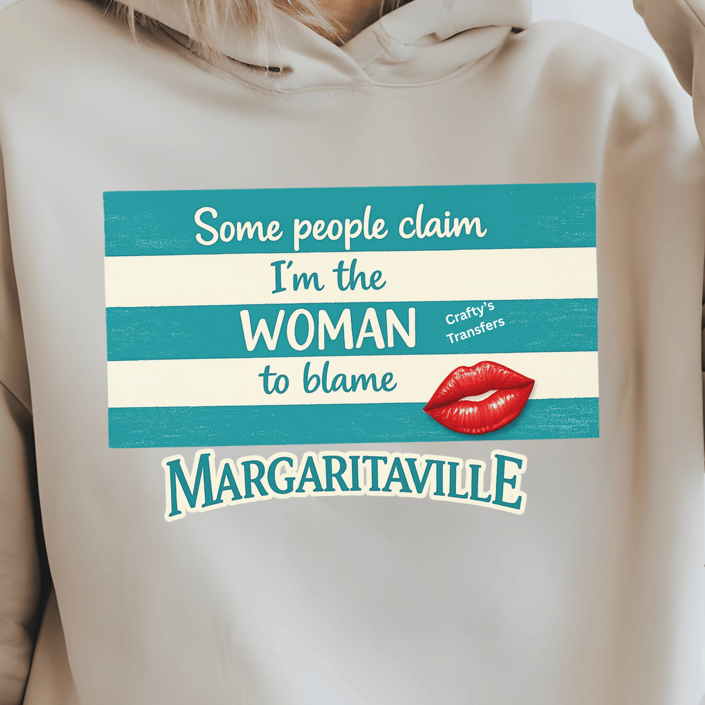 Some People Claim I'm the Woman to Blame Margaritaville DTF Transfer | Beach Lover Shirt Transfer | Summer Vacation Heat Press Transfer