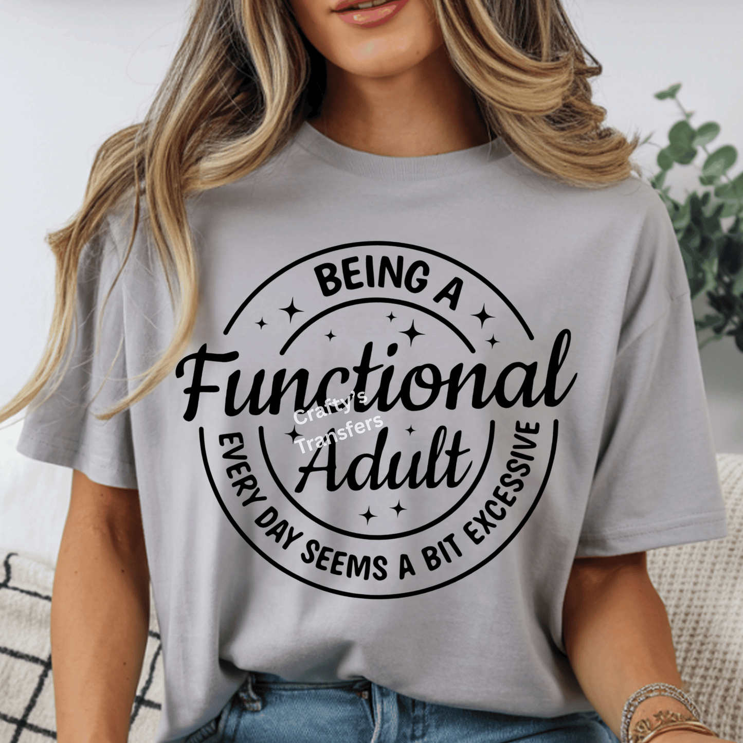 Functioning Adult DTF Transfer | Funny Retro Western Graphic Tee Transfer | Sarcastic Humor Shirt Design | Trendy Boutique Print