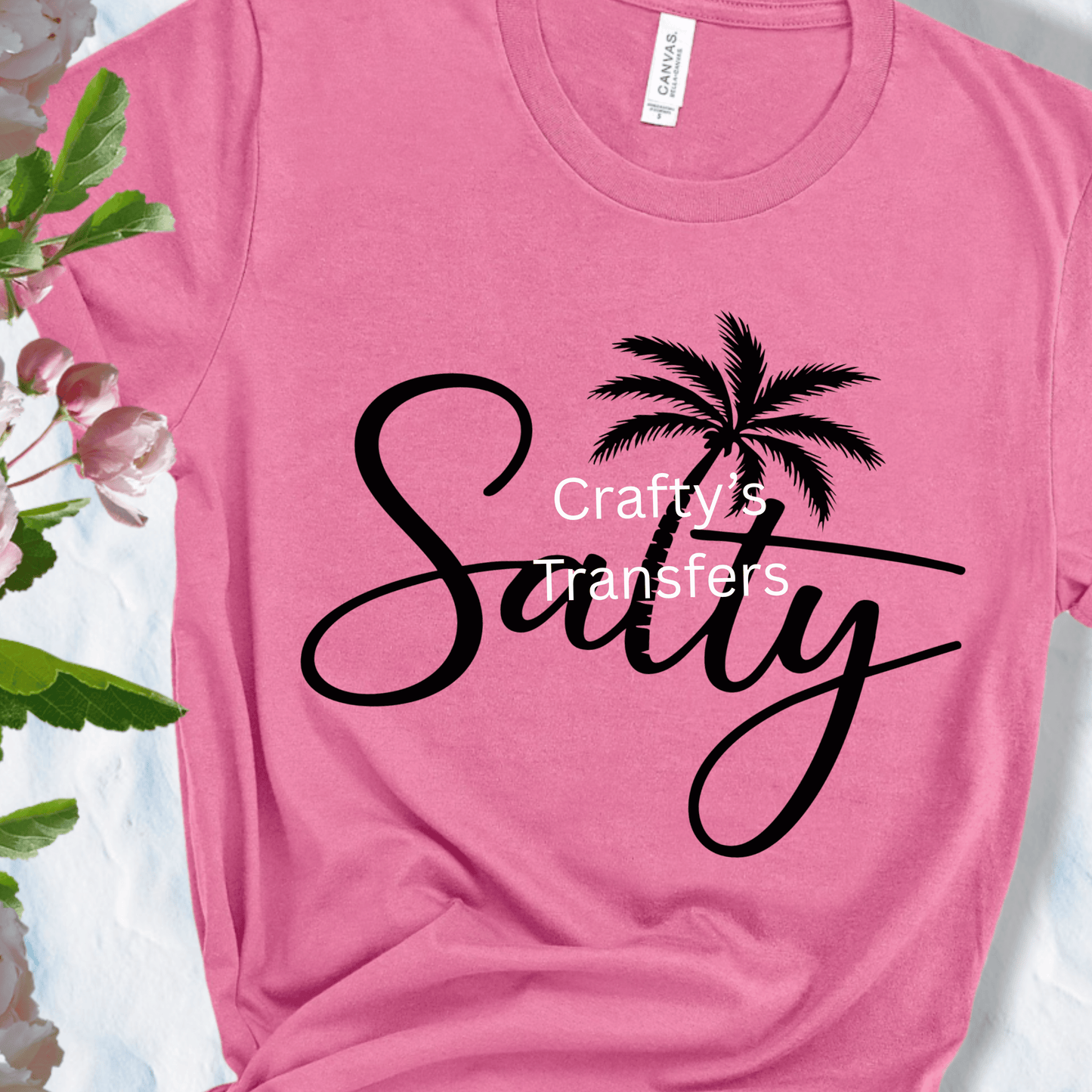 Salty Beach DTF Transfer | Minimal Coastal Summer Graphic | Trendy Ocean Vibes Shirt Design Ready to Press