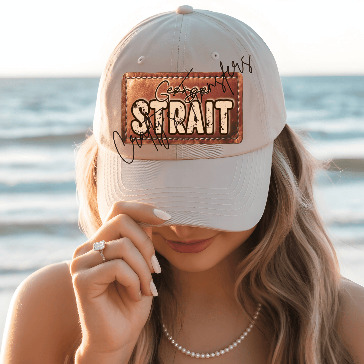 George Strait Inspired Western Leather Patch DTF Transfer | Country Music Shirt Design | Rustic Cowboy Graphic | Vintage Western Tee Transfer