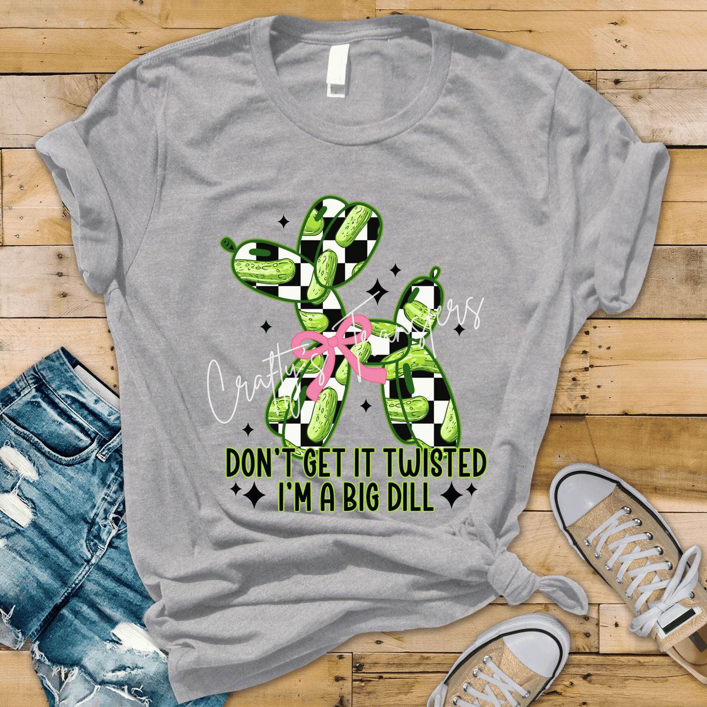 Don’t Get It Twisted I’m A Big Dill DTF Transfer | Funny Pickle Balloon Dog Shirt Design | Trendy Humor Graphic Tee Transfer